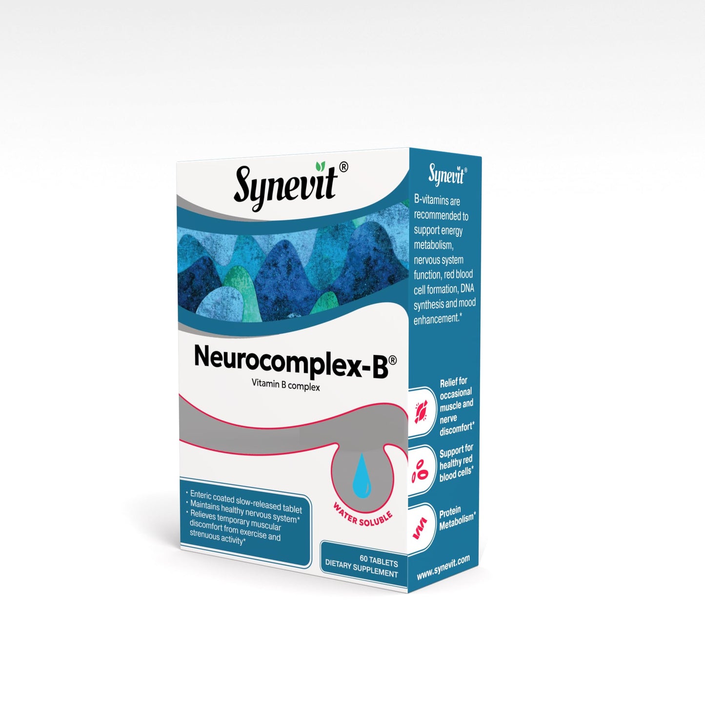 Synevit Neurocomplex-B Slow-Release B Complex Tablet, 60 Tablets