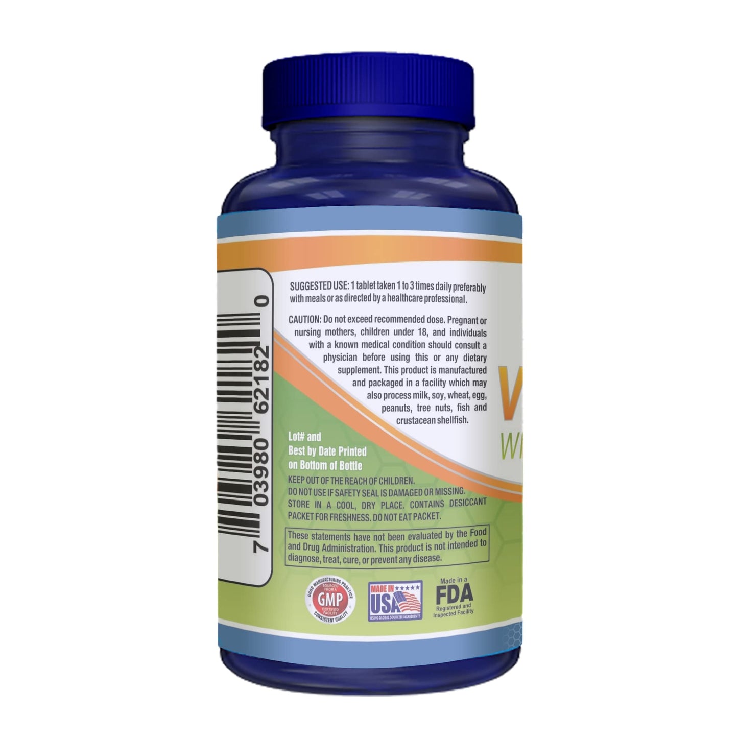 HerbalXpress LLC Vitamin C 500mg with Rose Hips, Ascorbic Acid & Citrus Bioflavonoids Tablets, 50 Count