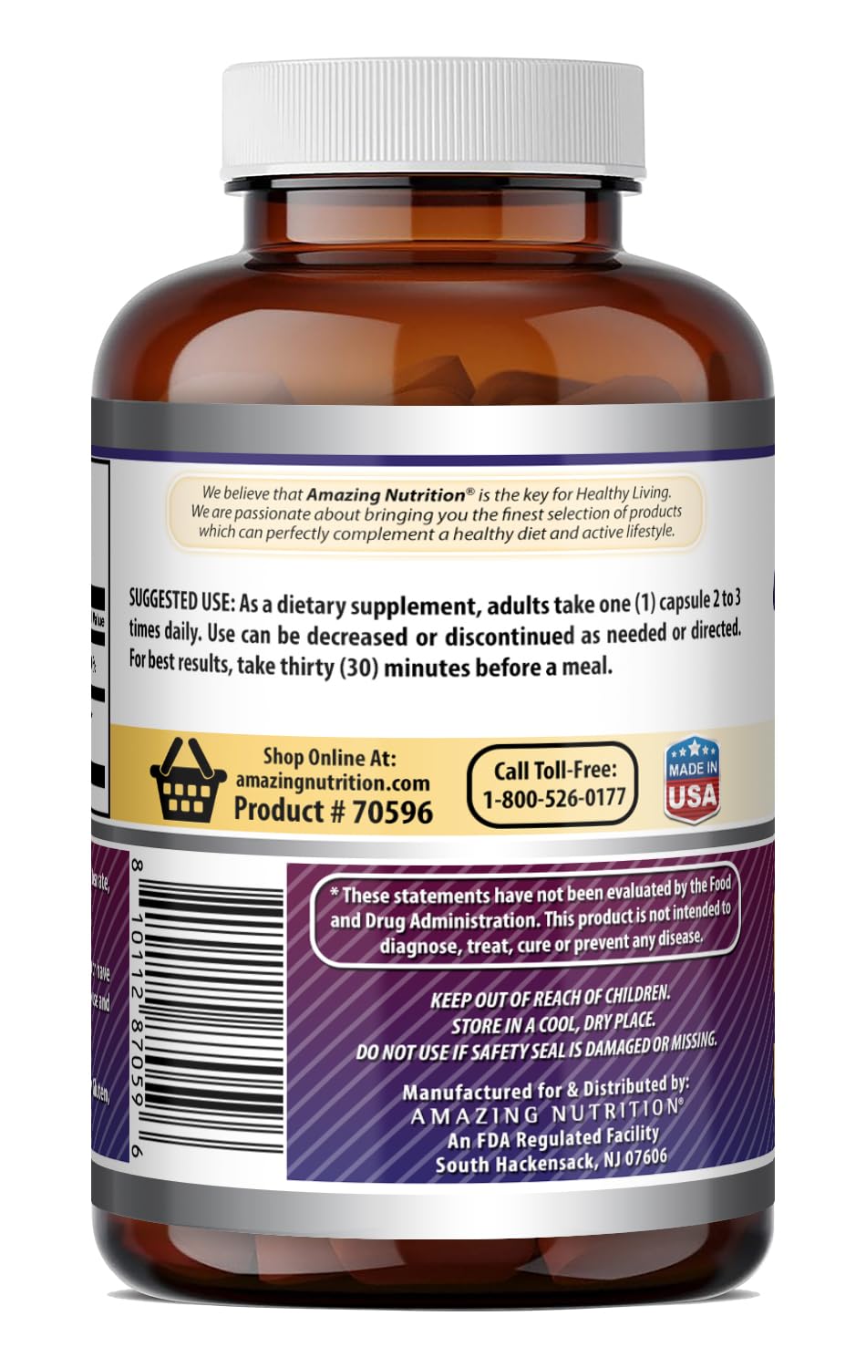 Amazing Nutrition DL-Phenylalanine 1000 mg Supplement 180 Capsules