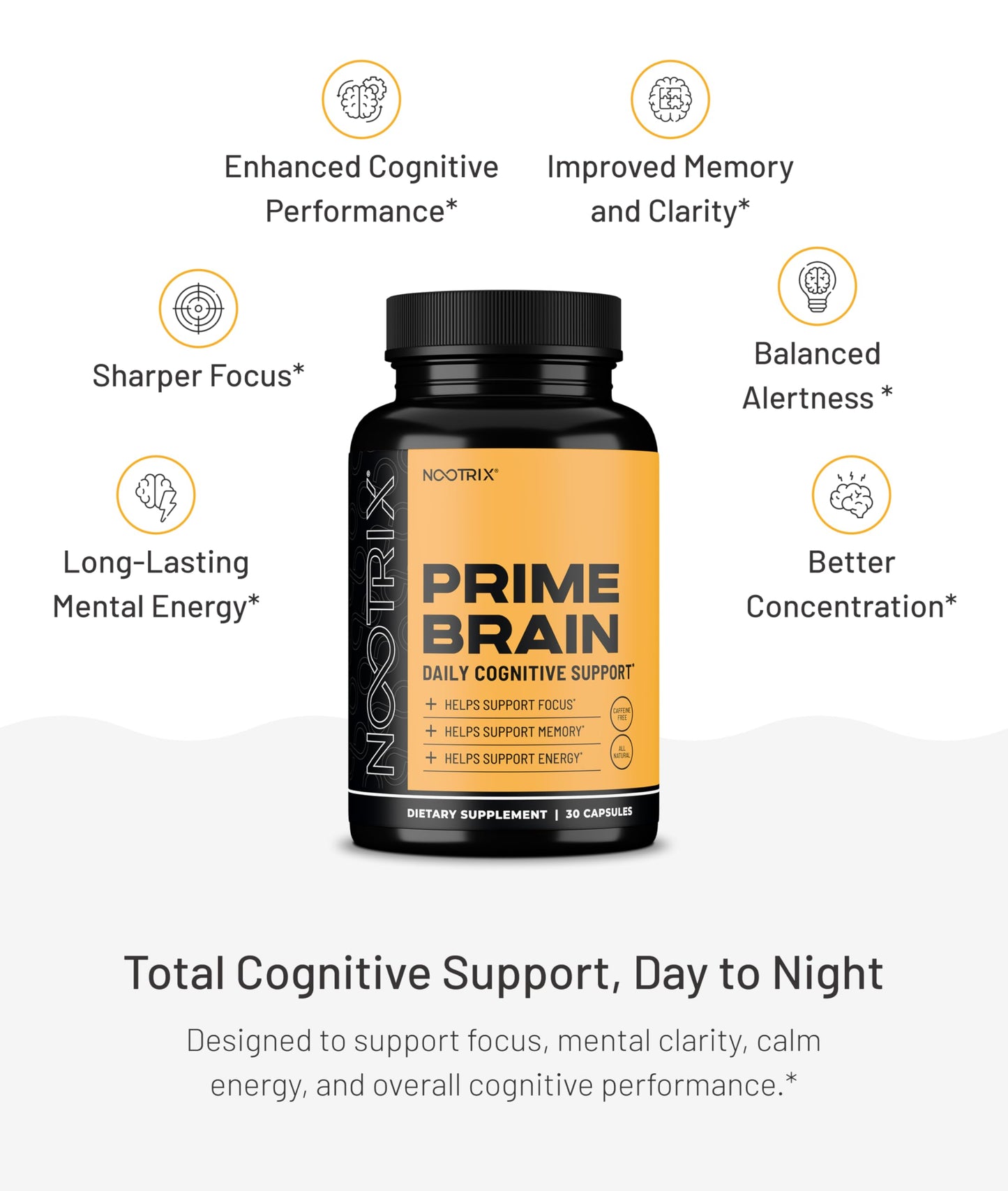 Nootrix Prime Brain Nootropic Capsule, 60 Count