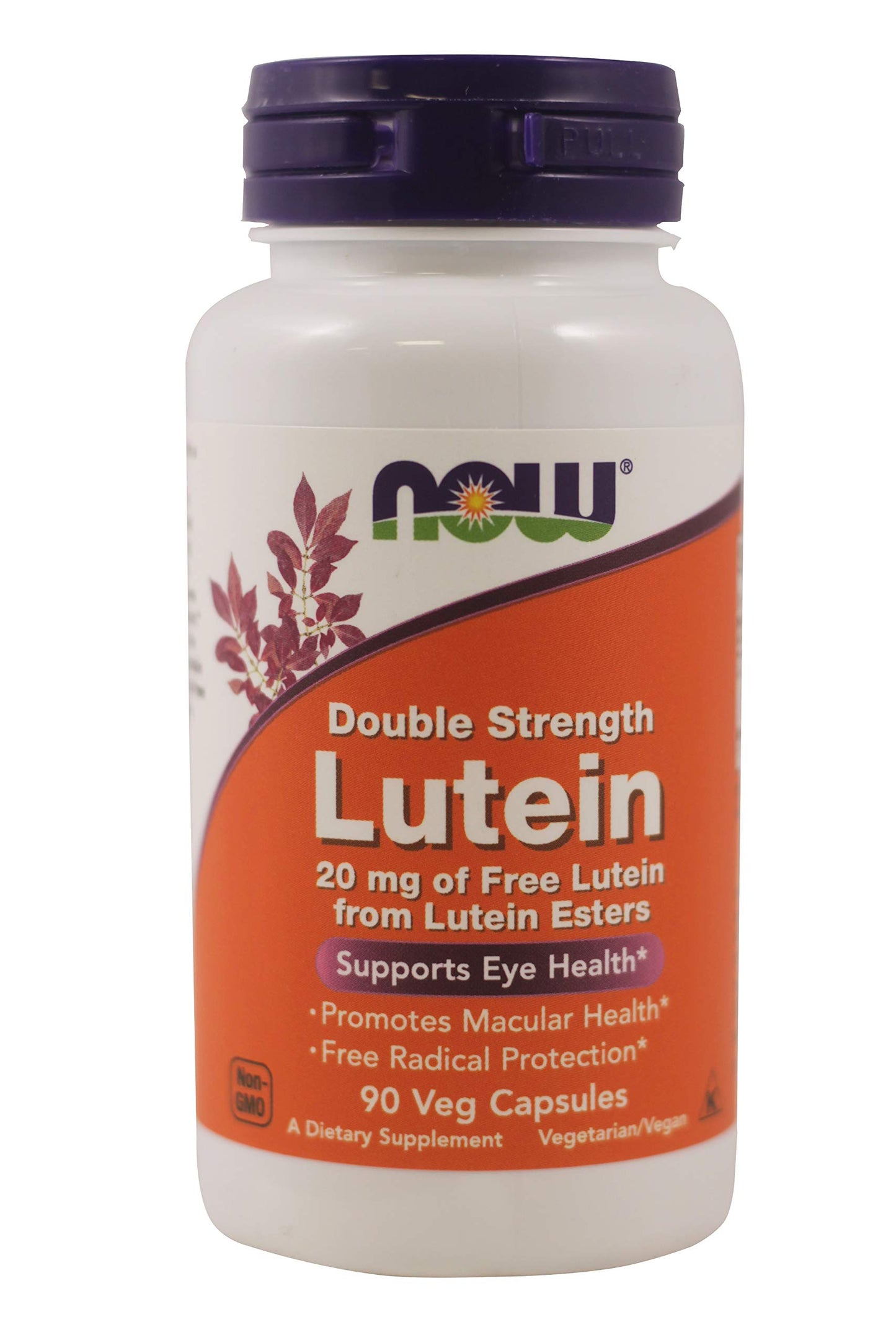 NOW Foods Double Strength Lutein Eye Health Support 20 mg Capsules, 90 Count