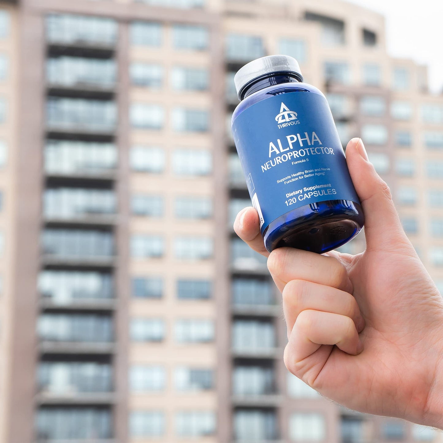 Thrivous Alpha Neuroprotector Brain Support & Nootropic Supplement with Acetyl L-Carnitine, Alpha GPC, R-Alpha Lipoic Acid, Ginkgo Biloba, Capsules, 120