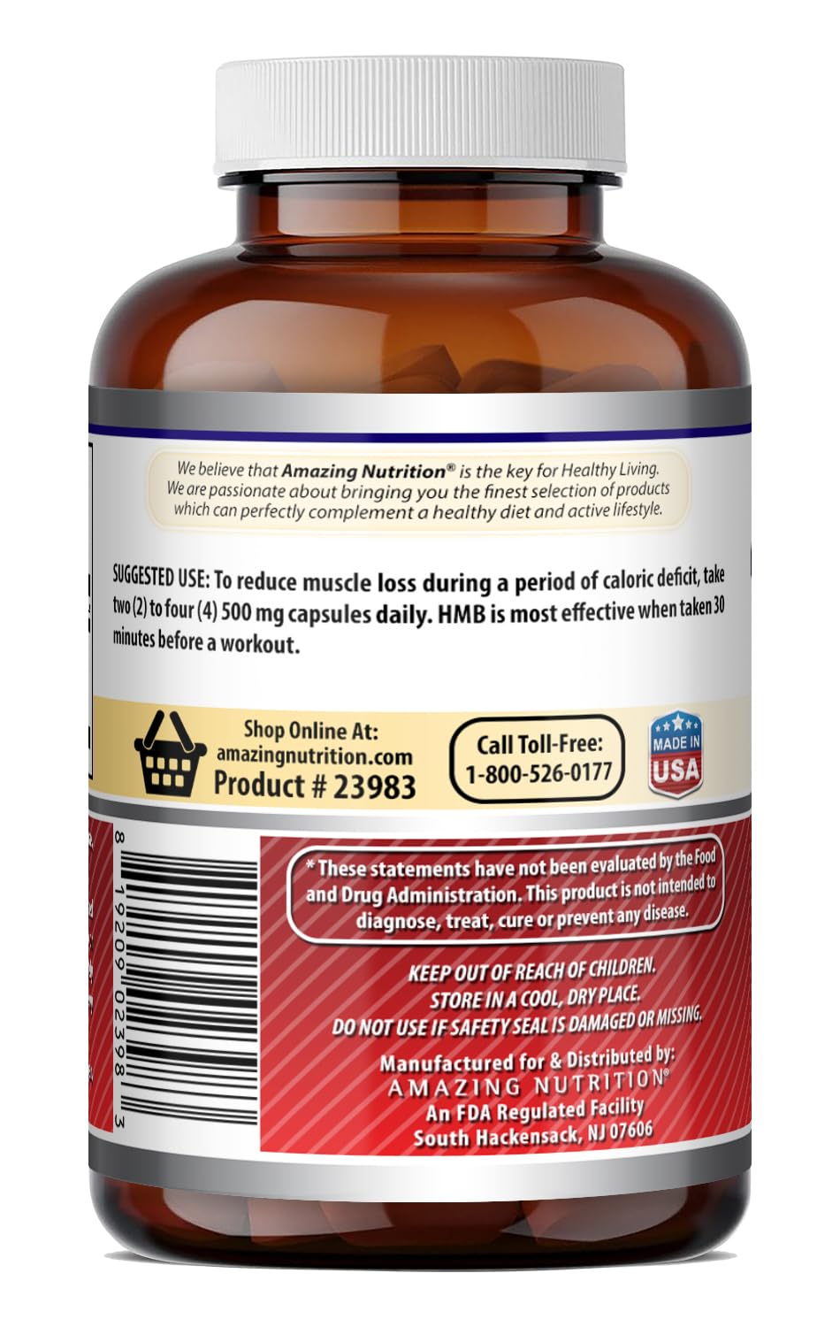Amazing Nutrition HMB 1000mg Capsule, 1 Count