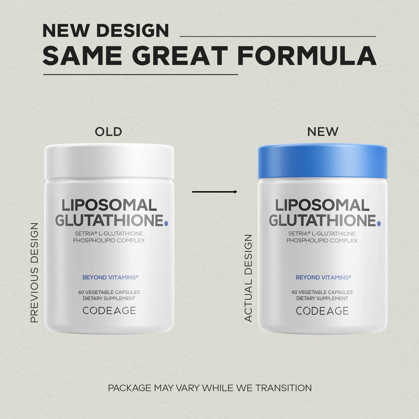 Codeage Liposomal Glutathione Supplement 120 Capsules