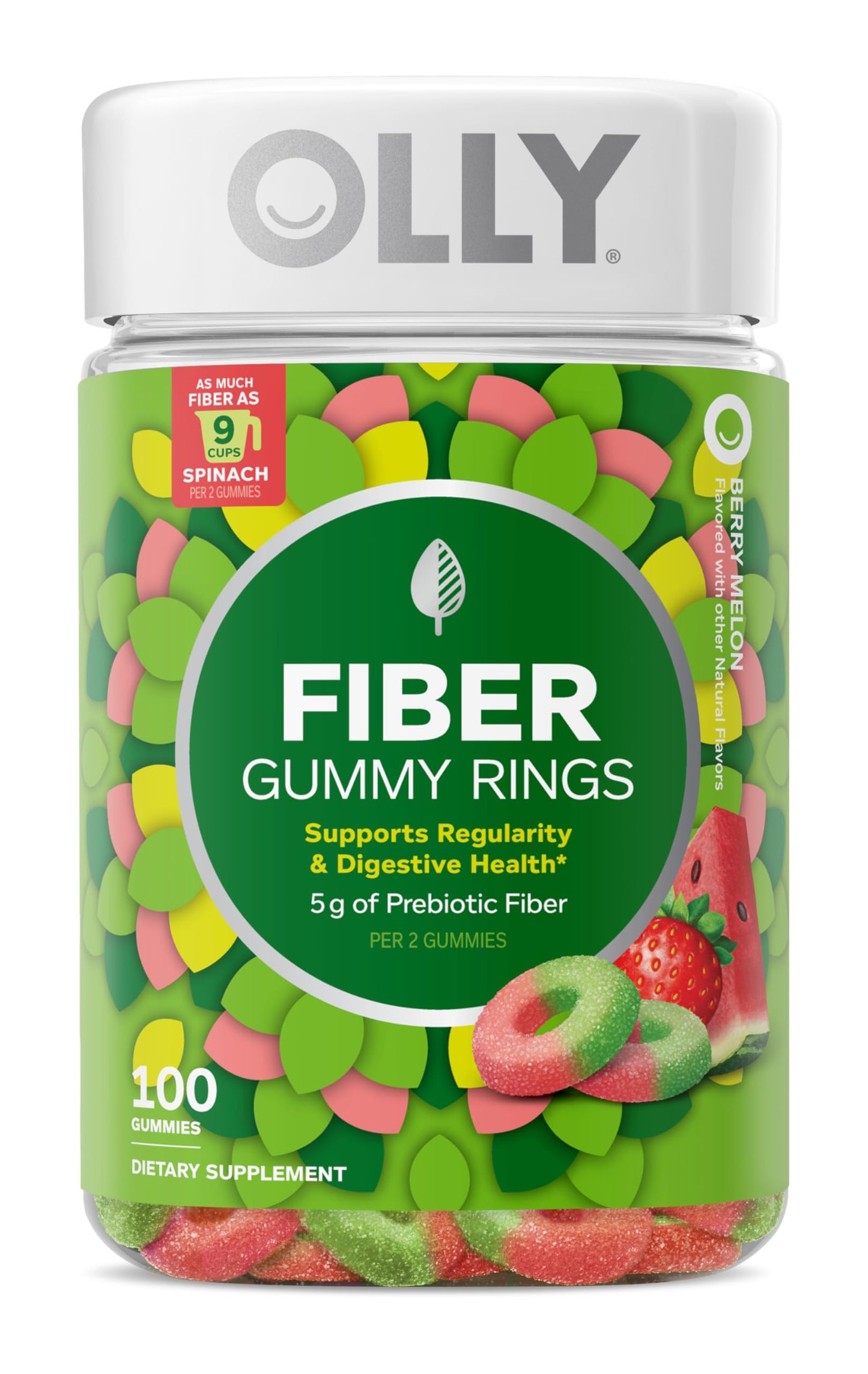 OLLY Fiber Gummy Rings, 100 Count