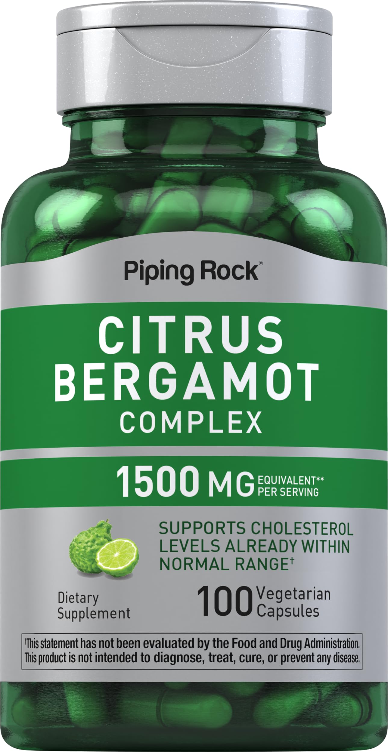 Piping Rock Citrus Bergamot Supplement Capsule 100