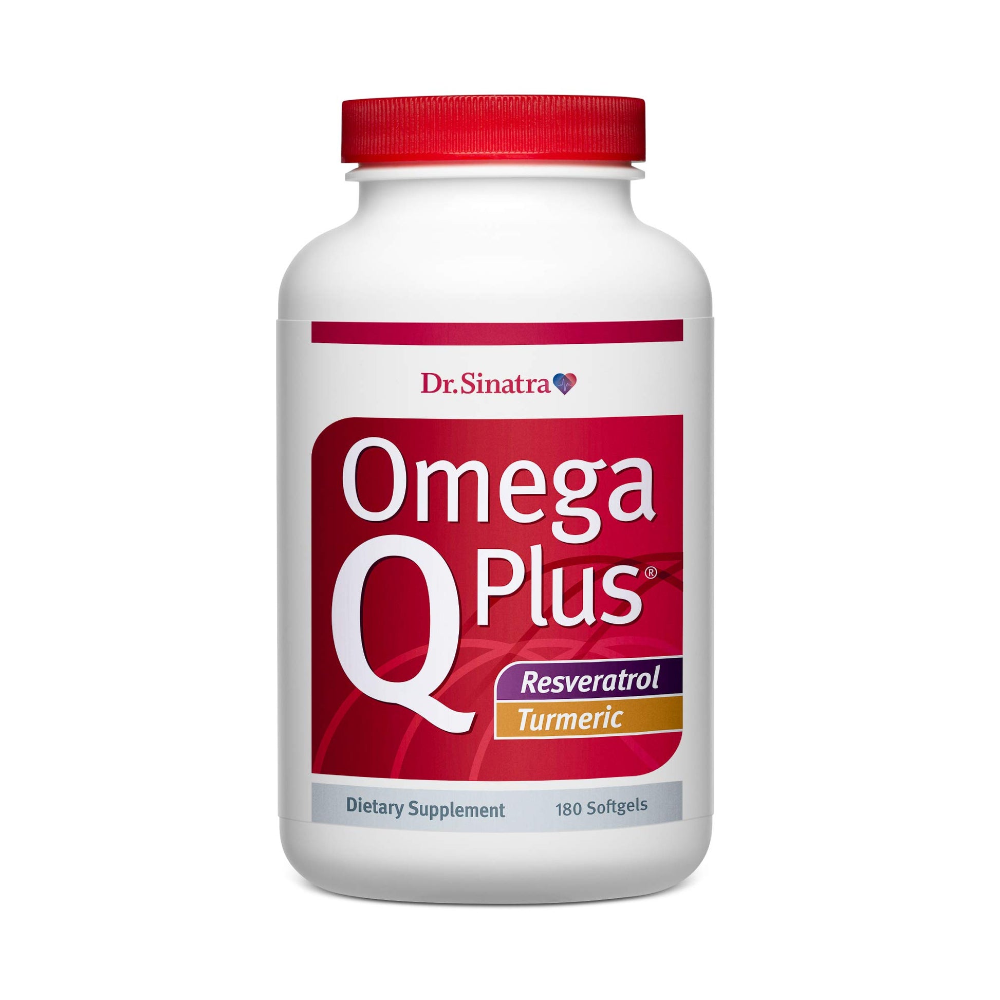 Dr. Sinatra Omega Q Plus Resveratrol and Turmeric Softgels 180 Count