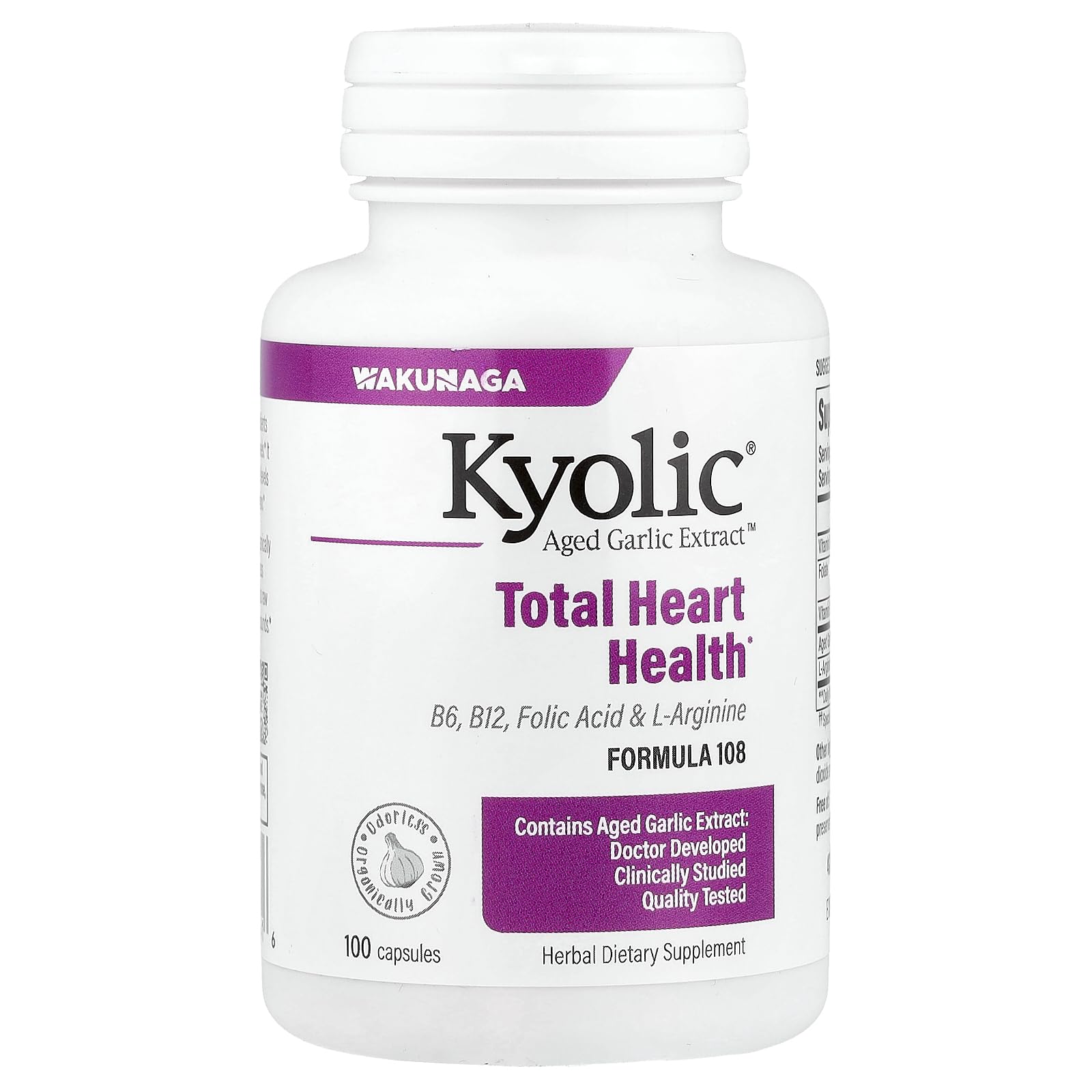 Kyolic Aged Garlic Extract Total Heart Health Formula 108 Capsules, 1 Count