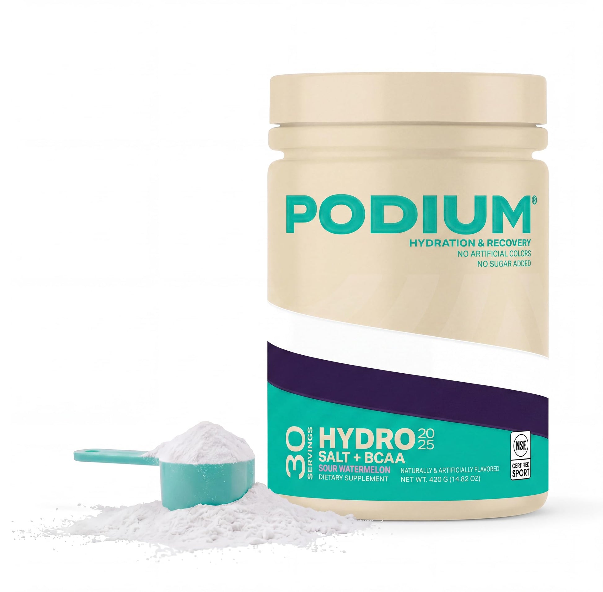 Podium Nutrition Instantized BCAA Powder Hydro and Salt 2025, 14.8151 oz