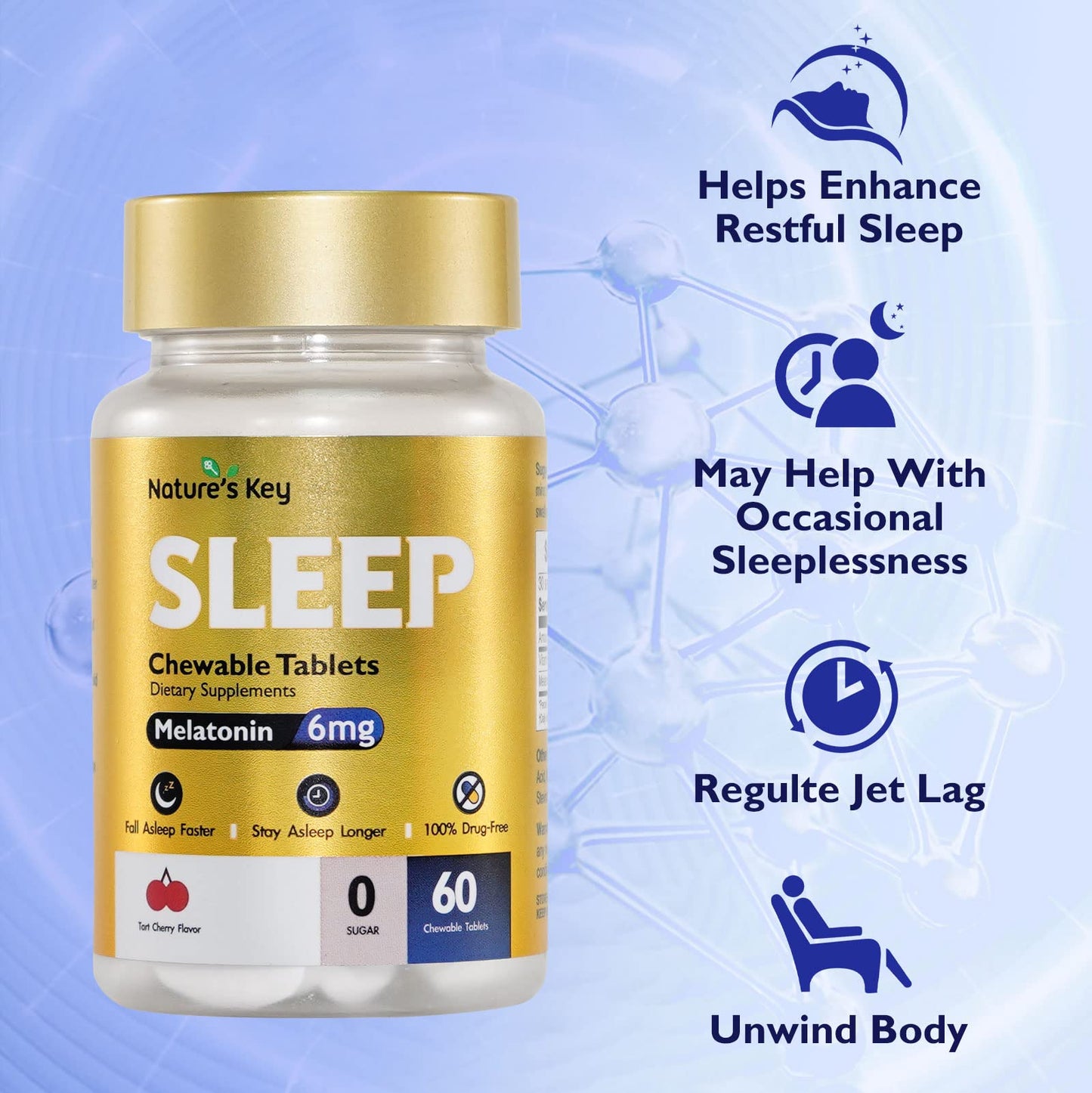 Nature's Key Melatonin 6mg Tablet, 60 Tablets
