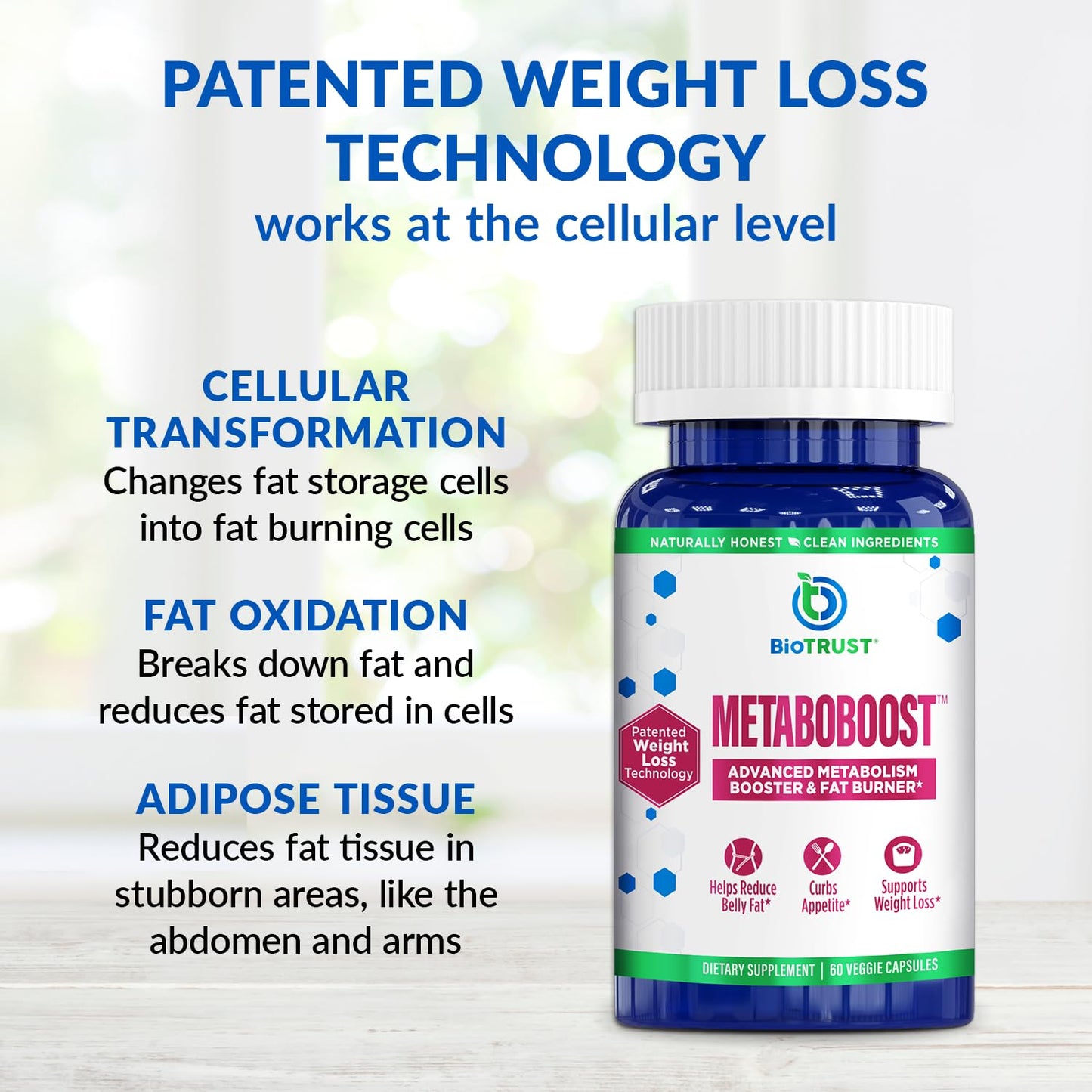 BioTrust MetaboBoost Weight Loss Supplement Capsule, 60 Capsules