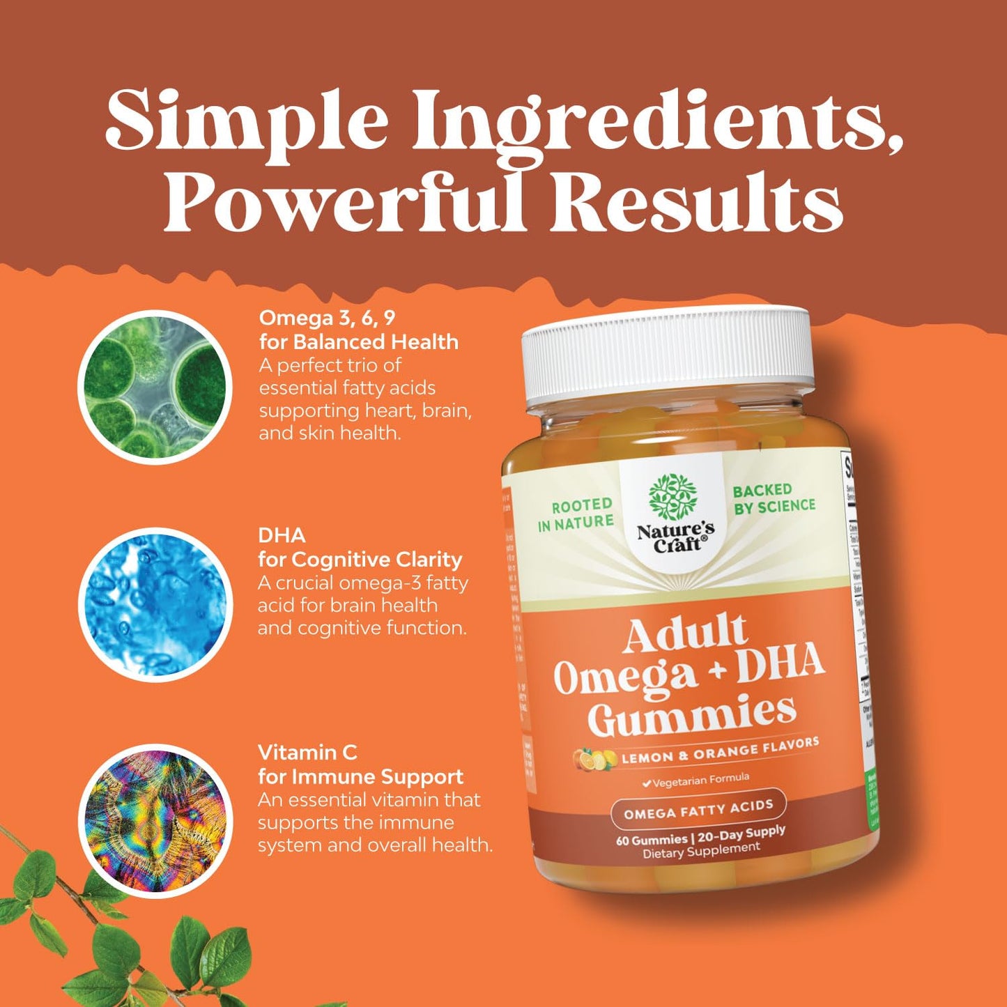 Natures Craft Omega 3 Gummies 60 Count