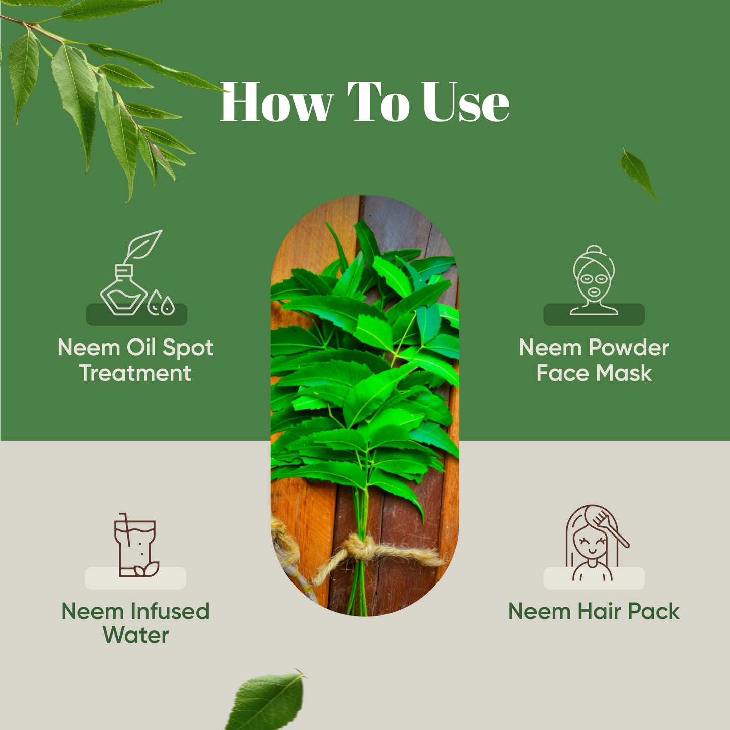 H&C Neem Leaves Powder, 8 oz