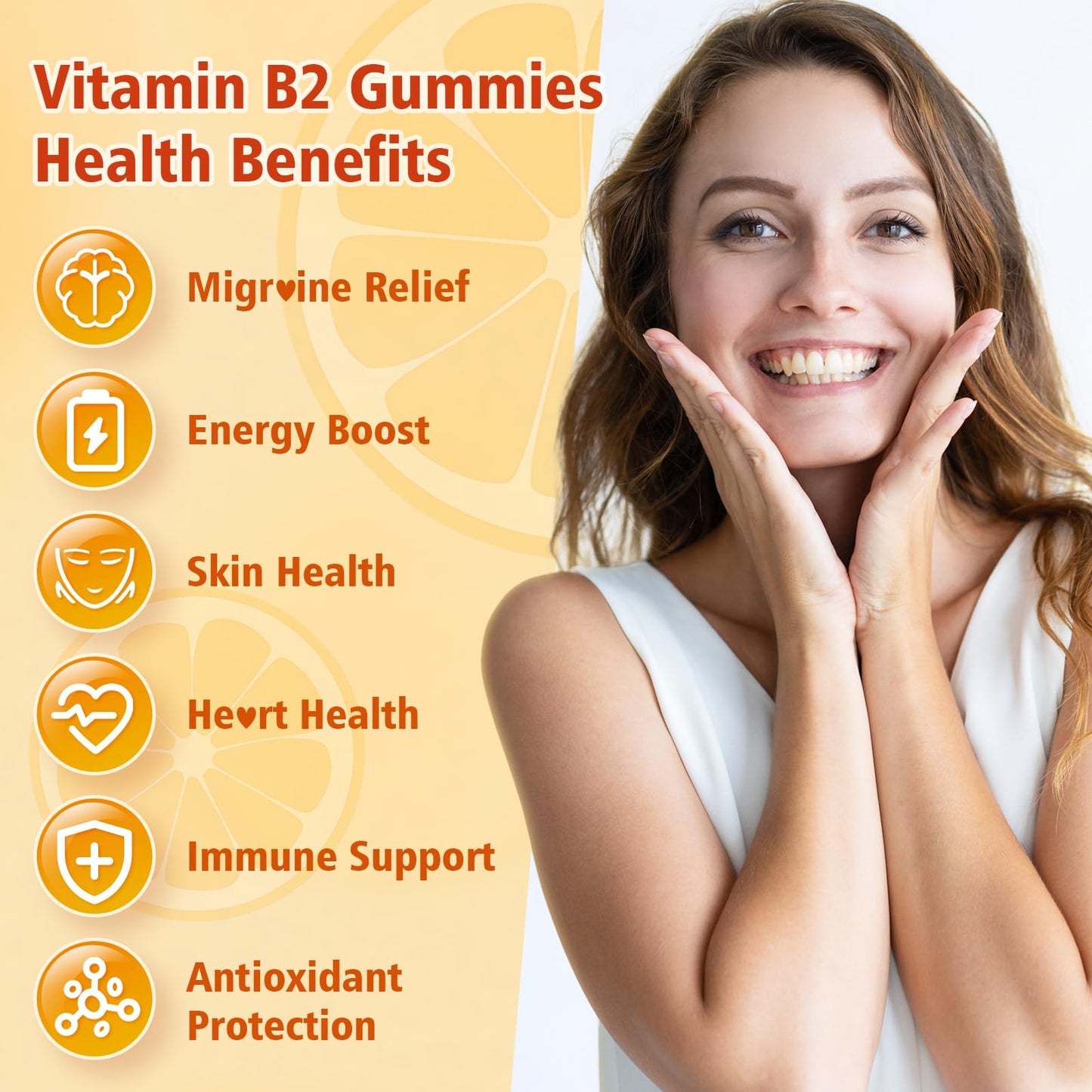 BVIVLOO Vitamin B2 Gummies (Riboflavin 400mg), 60 Gummies