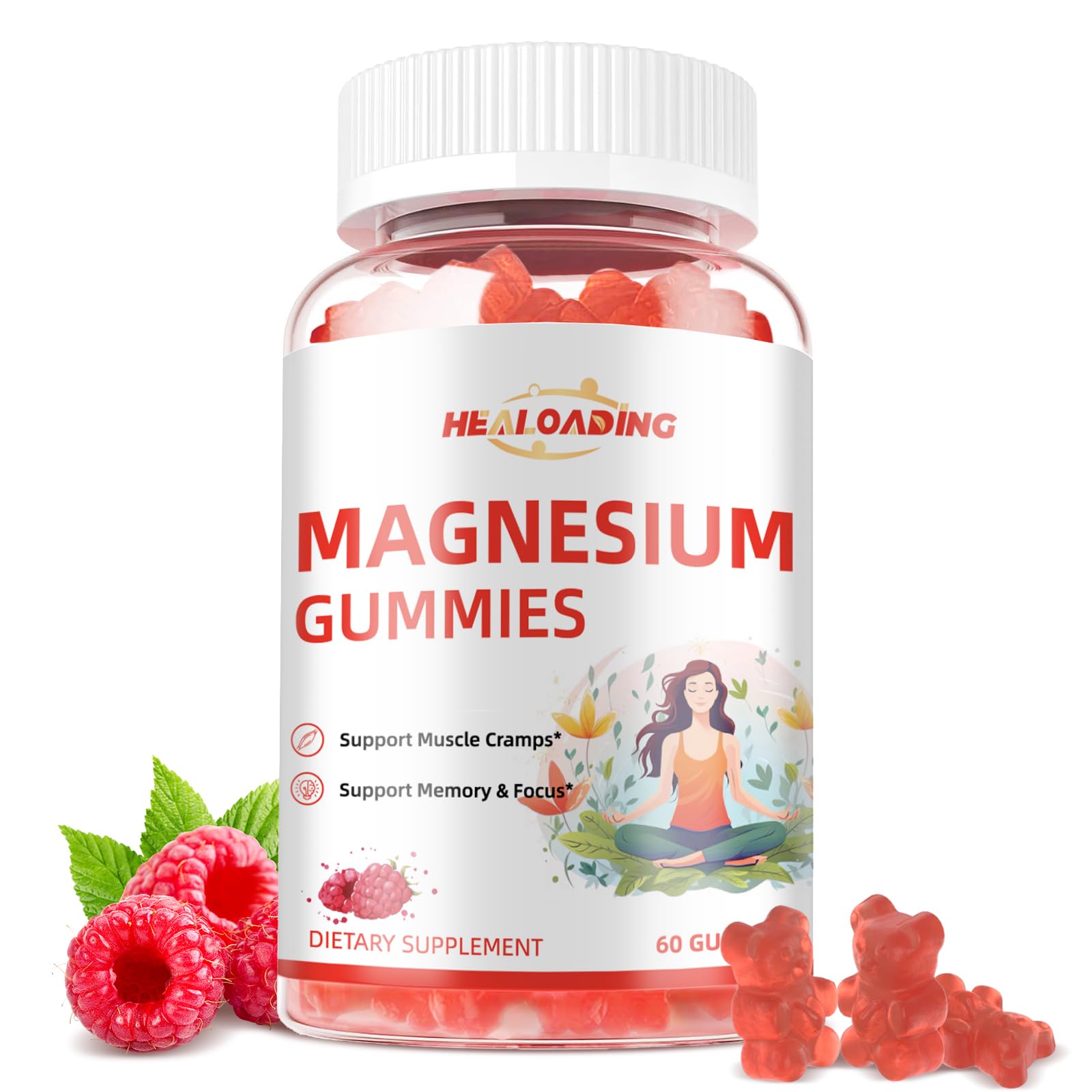 HEALOADING Magnesium Citrate Gummies 60 Count