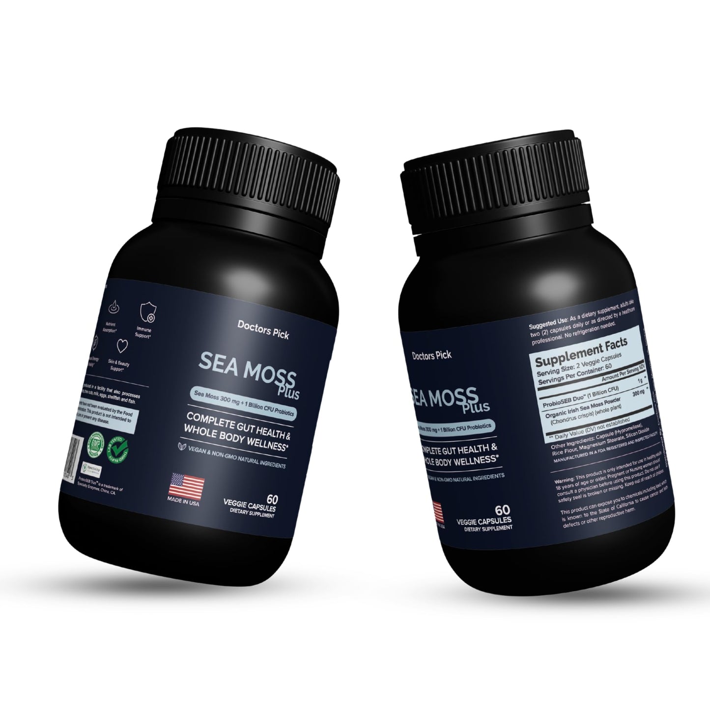 Doctors Pick Sea Moss Plus Capsules 60 Count