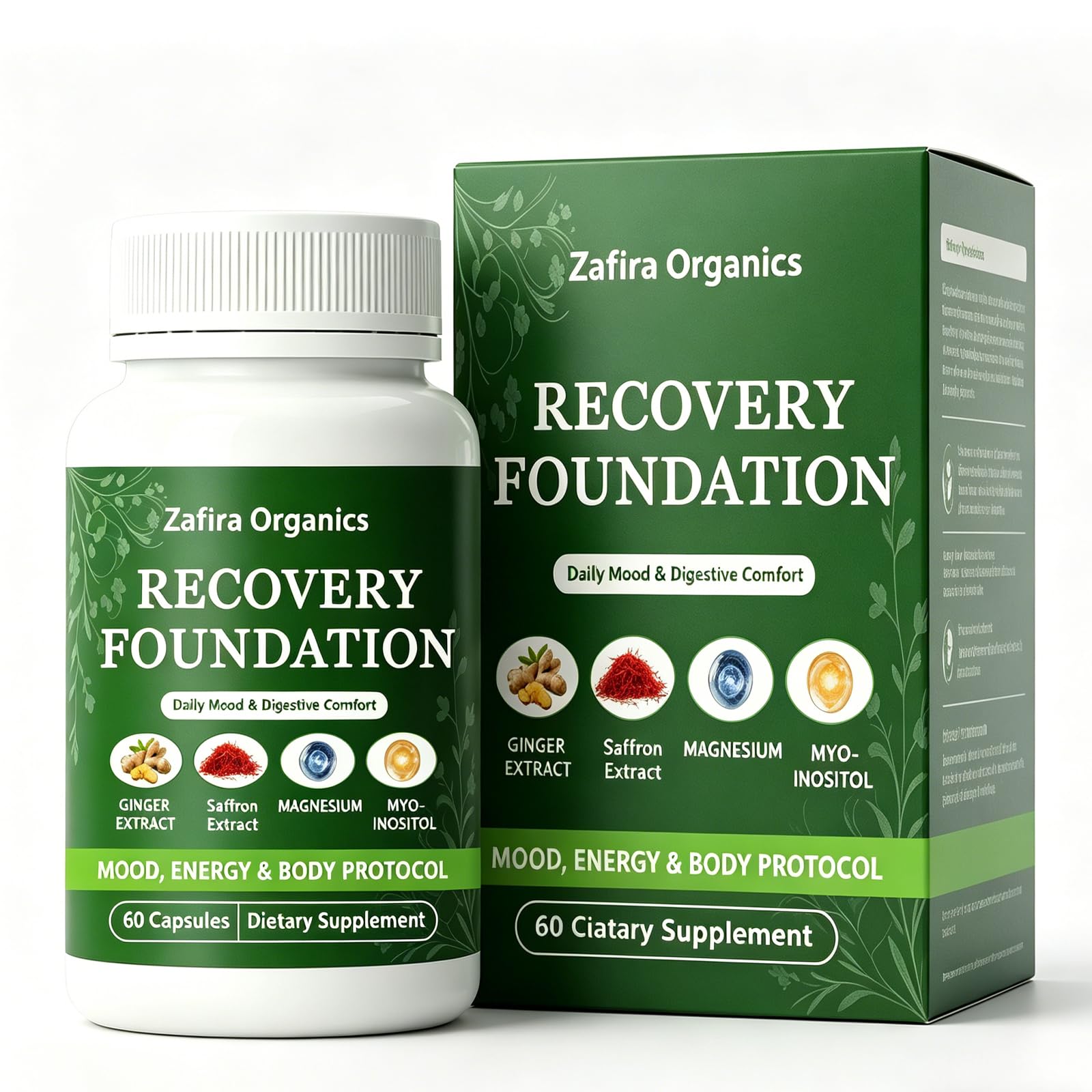 ASROPJE Zafira Organics Recovery Foundation Capsules 80 Count