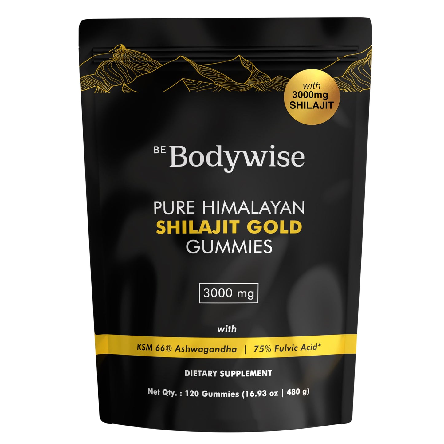 Be Bodywise Pure Himalayan Shilajit Gummies 120 Gummies