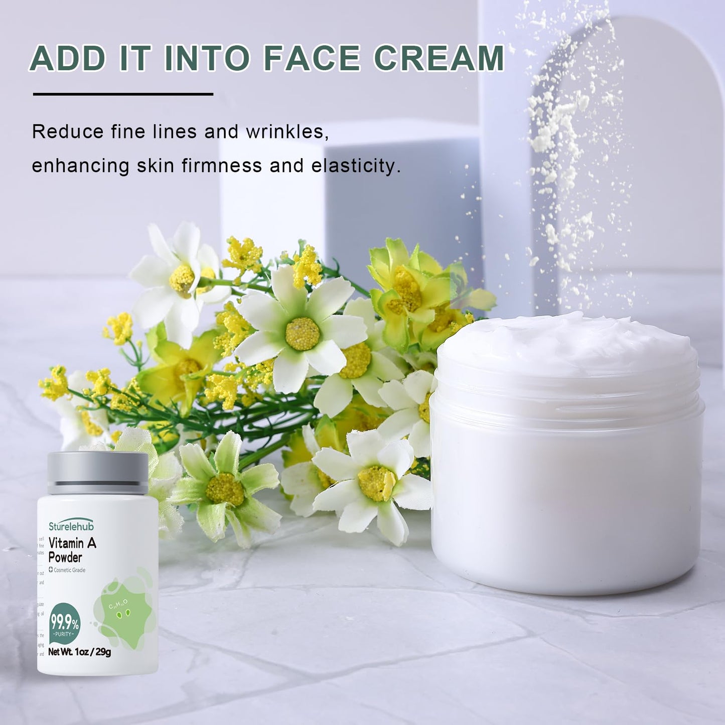 Sturelehub Vitamin A Palmitate Powder, Retinol Palmitate, 1 Ounce