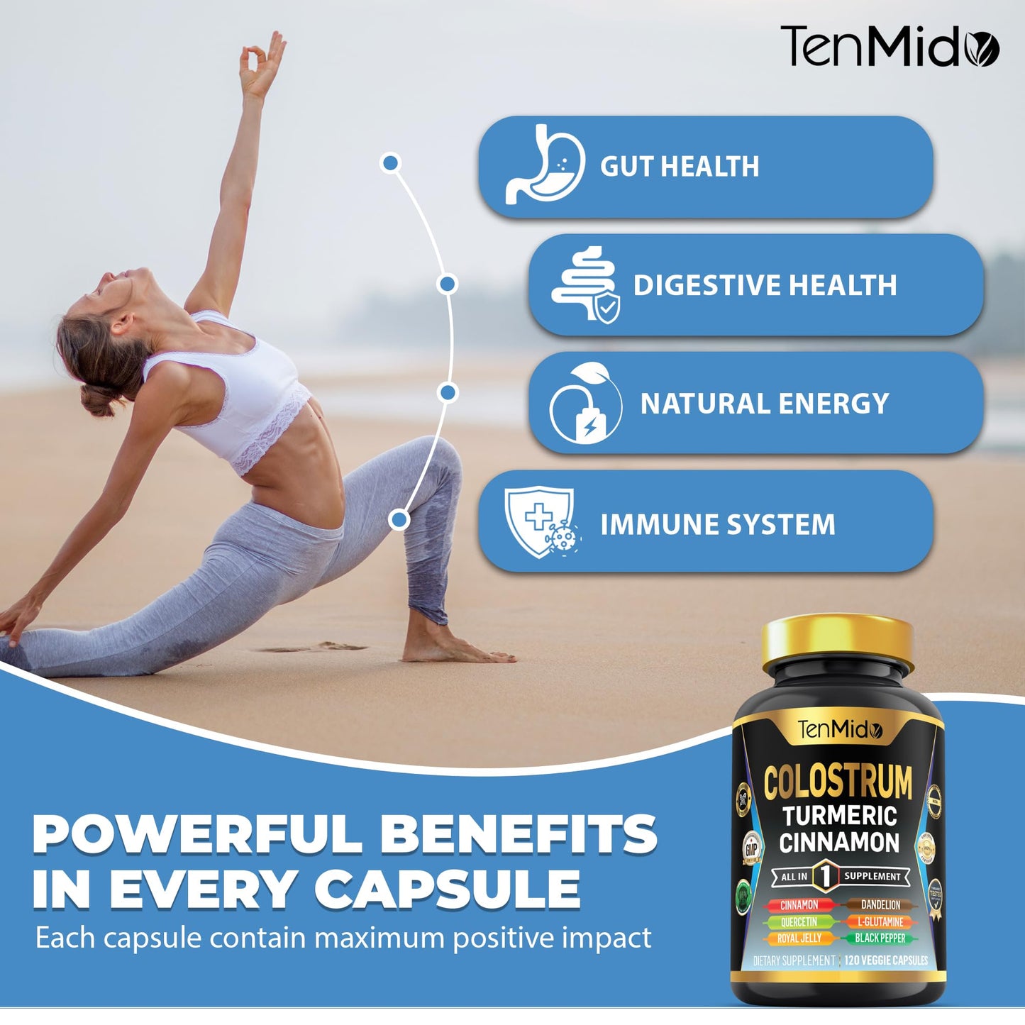 Tenmido Colostrum Supplement Capsule 120 Capsules