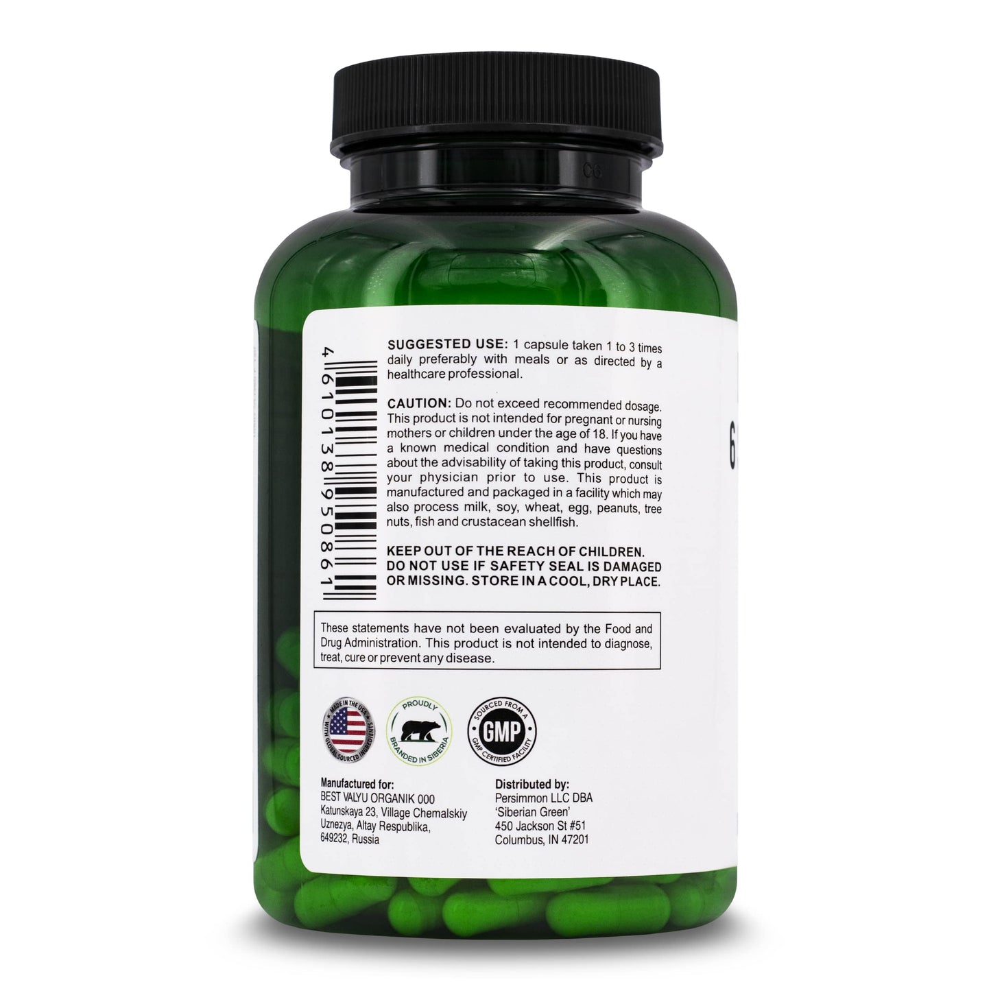 Siberian Green 6 Super Probiotics Capsule 120 Count