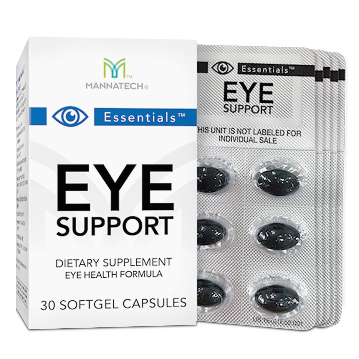 Mannatech Eye Care Supplement Capsule with Lutein & Zeaxanthin, 30 Count