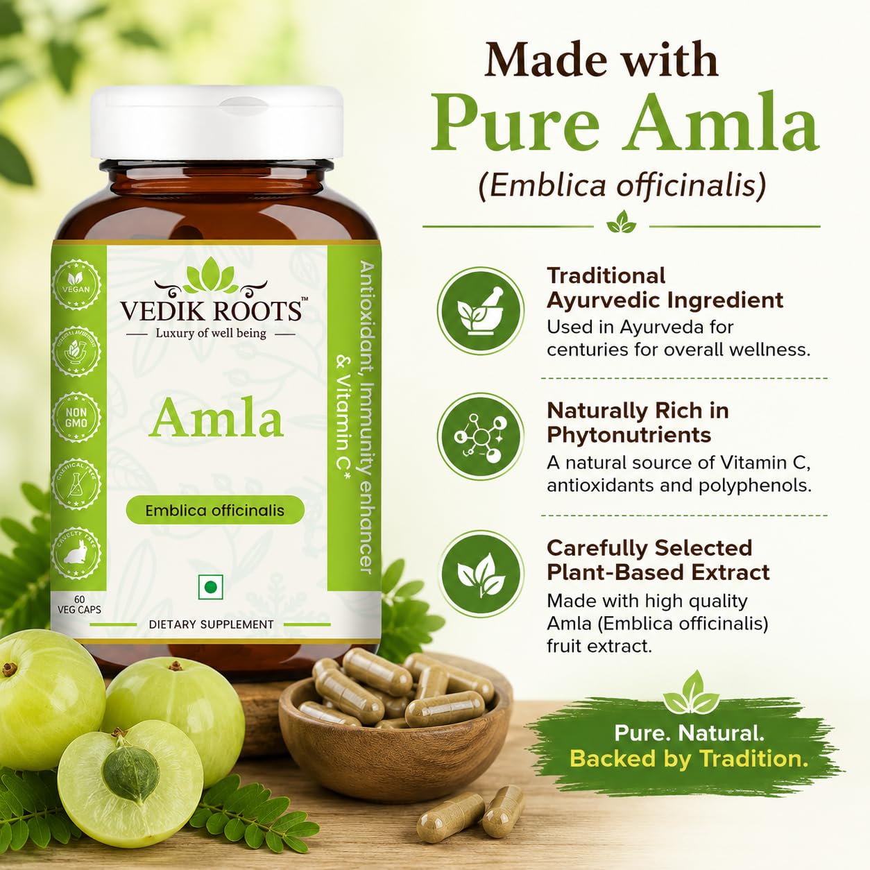 VEDIKROOTS Amla Capsules 60 Capsules