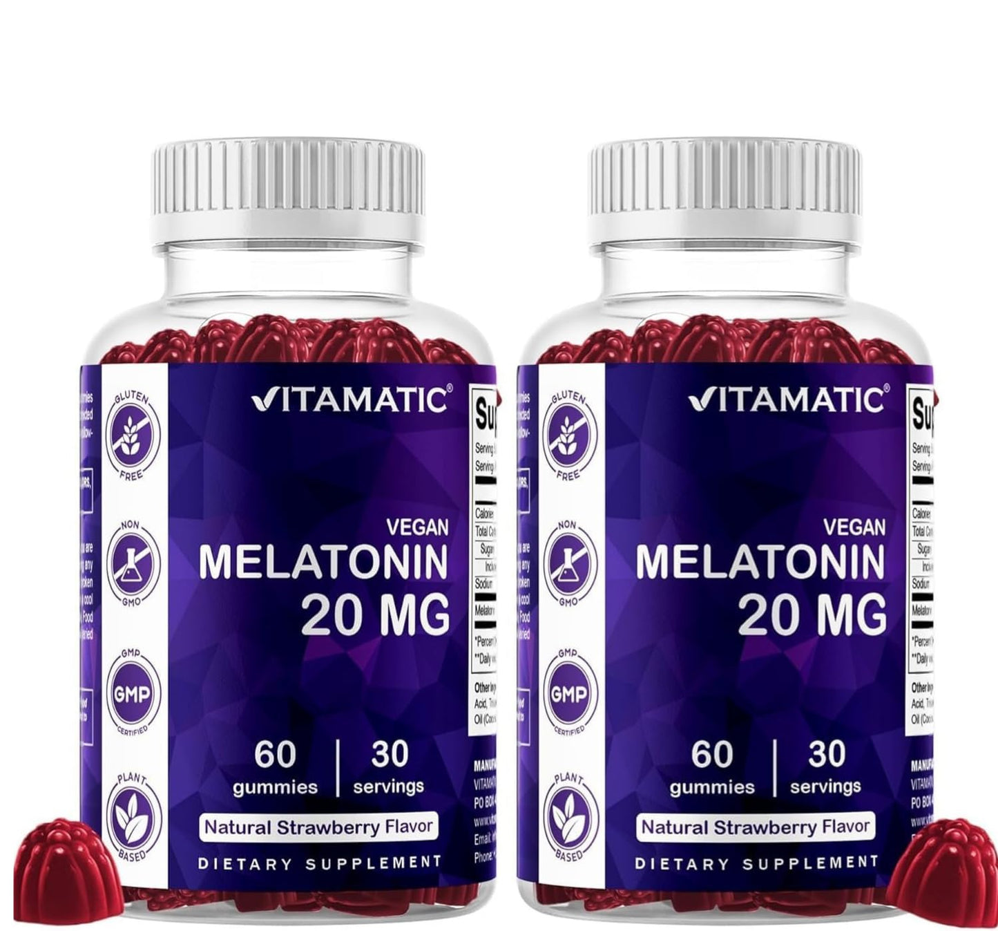 Vitamatic Melatonin 20 mg Gummies, 120 Count