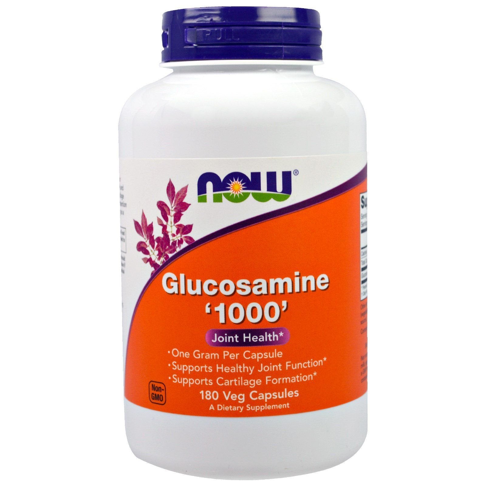 NOW Foods Glucosamine HCL 1000mg Capsule, 180