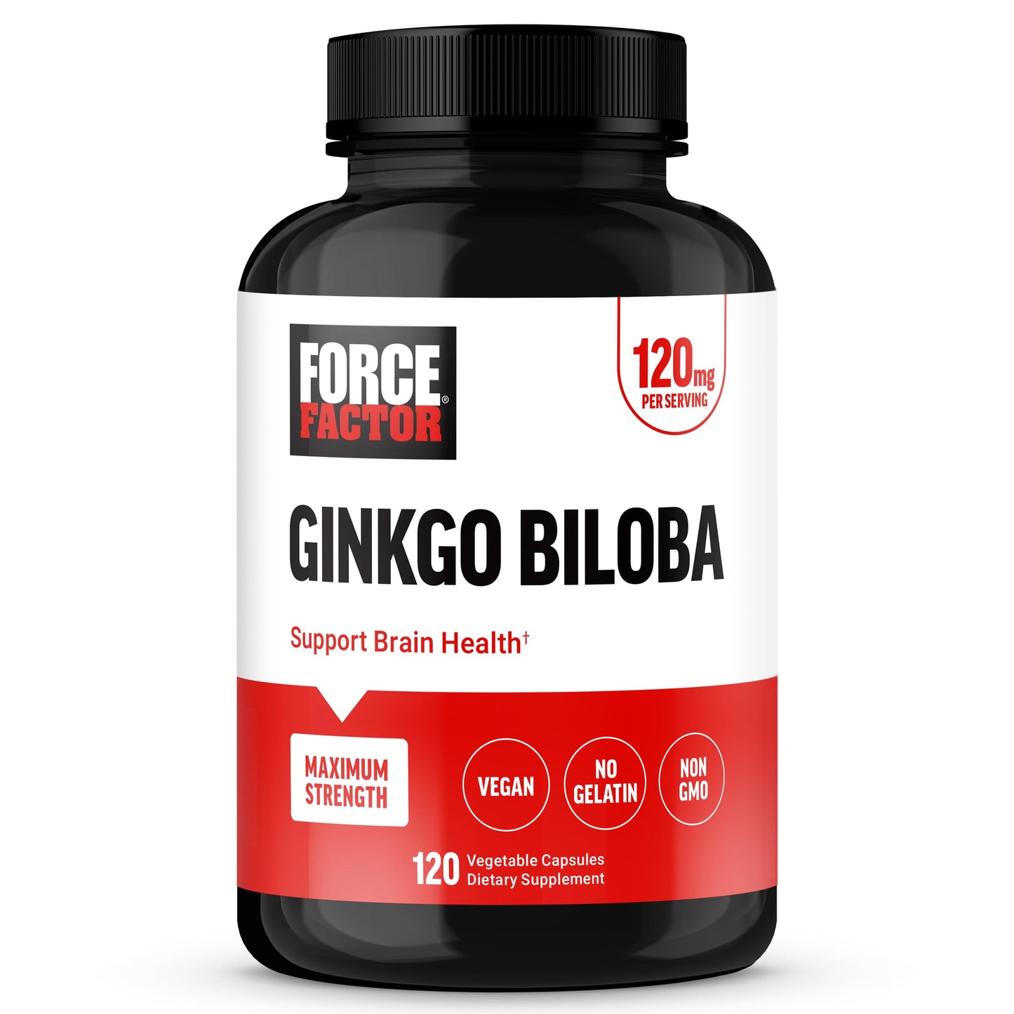Force Factor Ginkgo Biloba 120mg Capsule, 120 Capsules