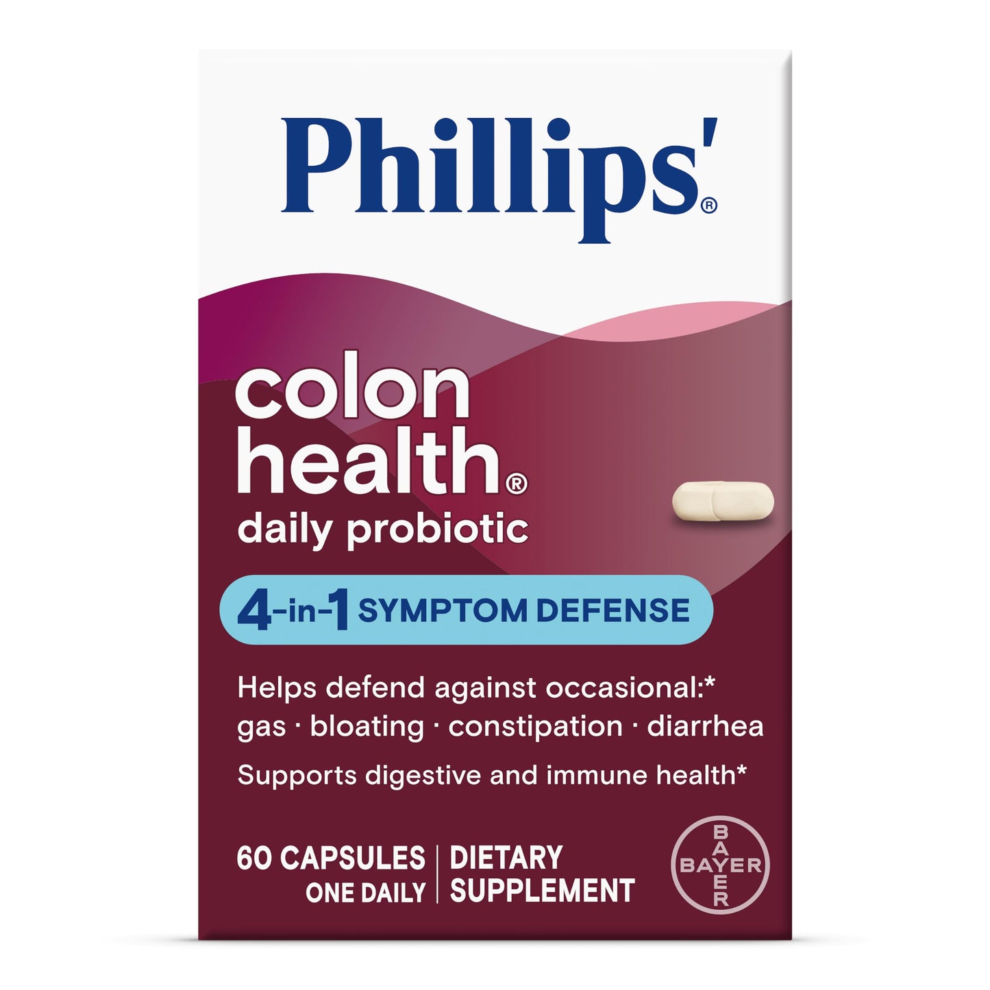 Phillips' Colon Health Daily Probiotic Capsules, 60 Capsules