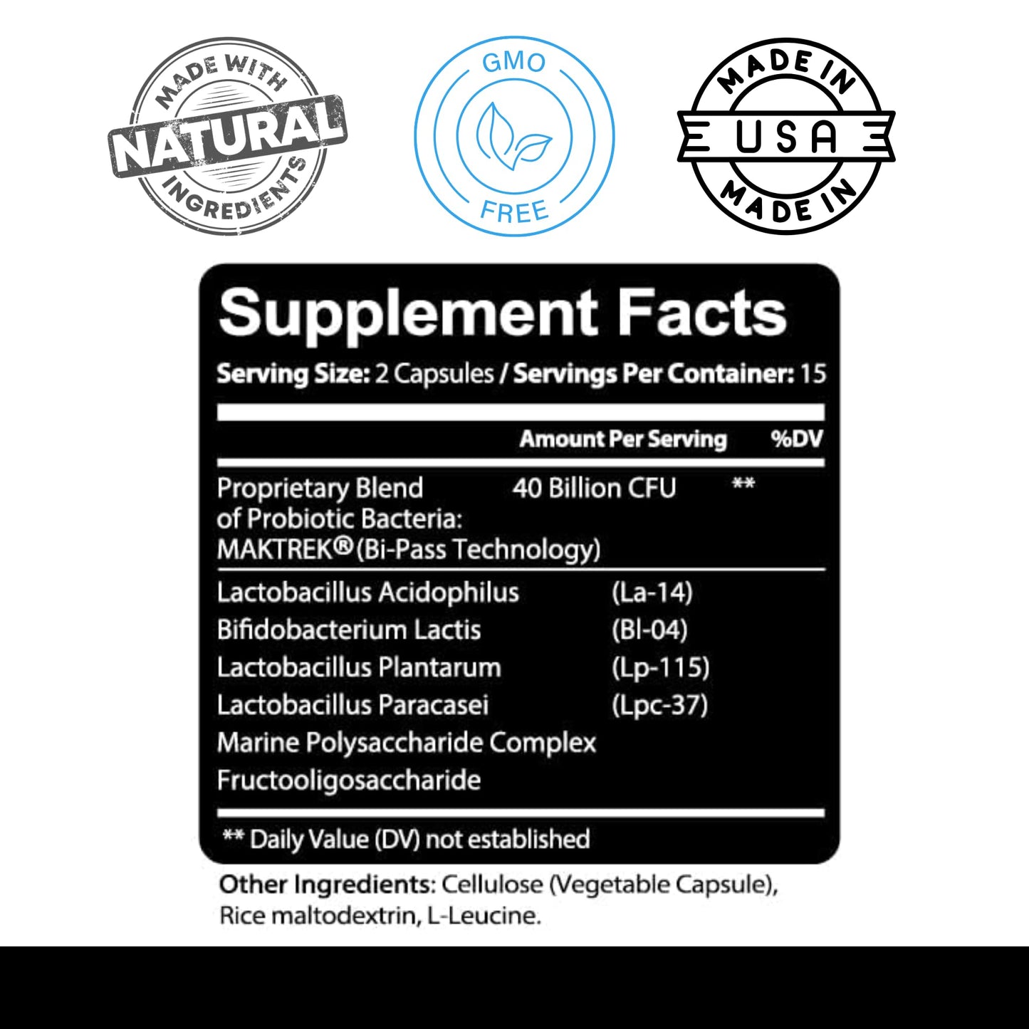 Kaya Naturals Probiotic 40 Billion CFU Capsule, 60 Vegetable Capsules