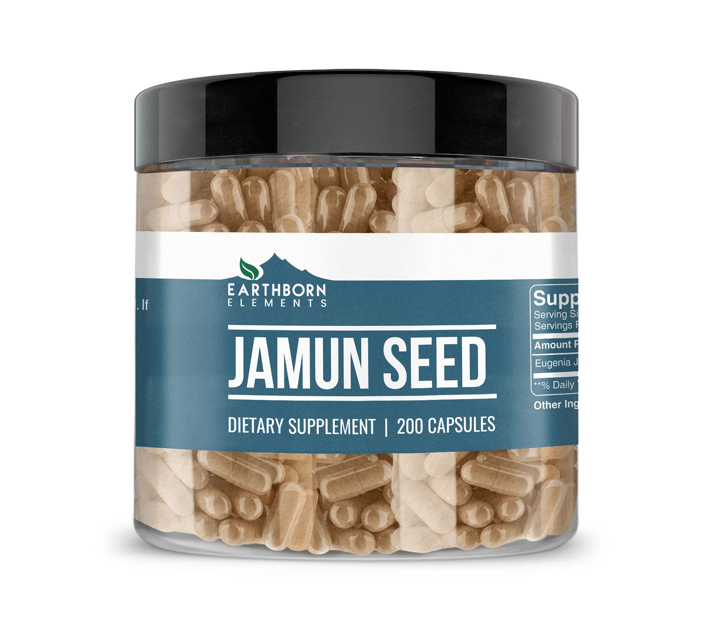 Earthborn Elements Jamun Seed Capsules, 200 Count