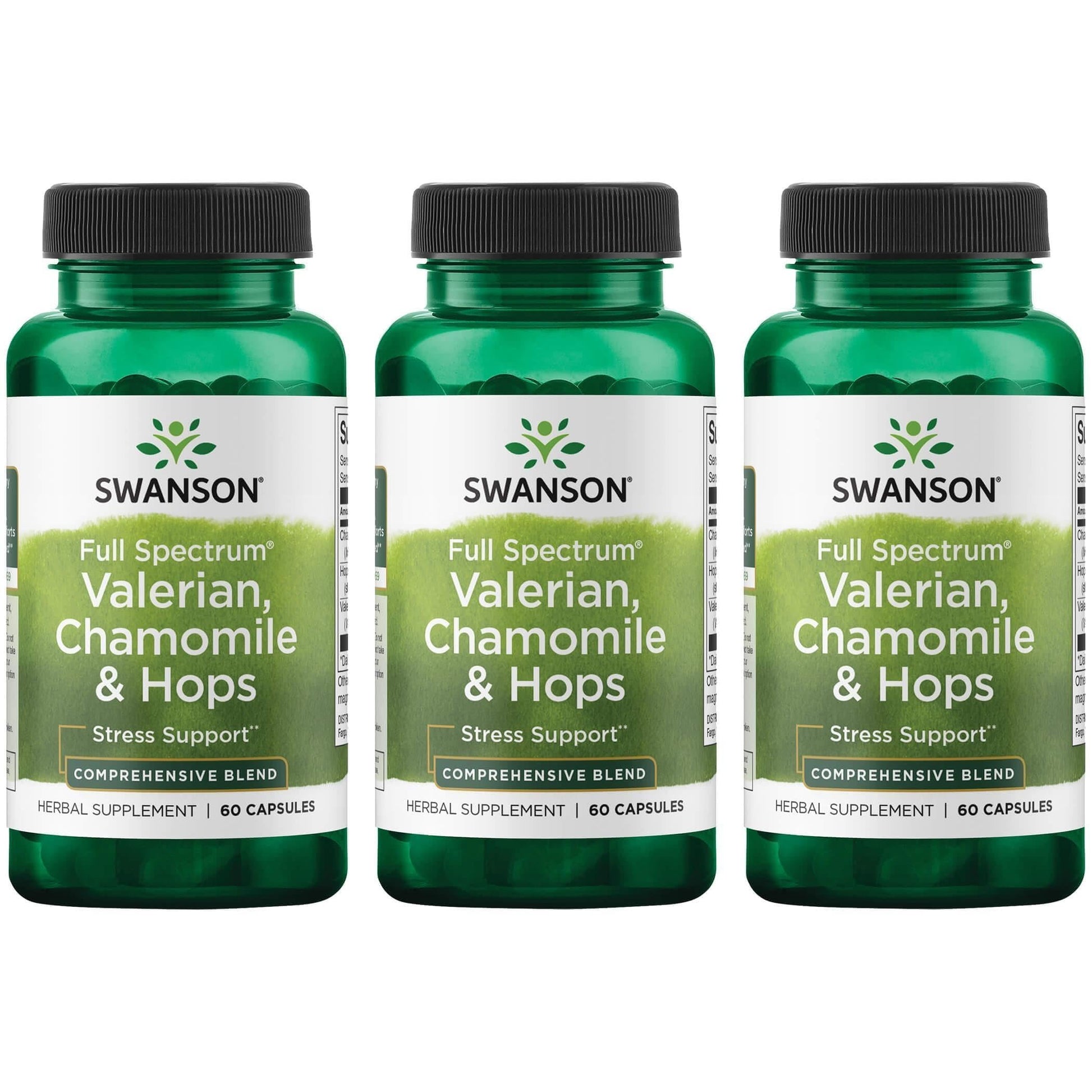 Swanson Valerian, Chamomile & Hops Capsules 180