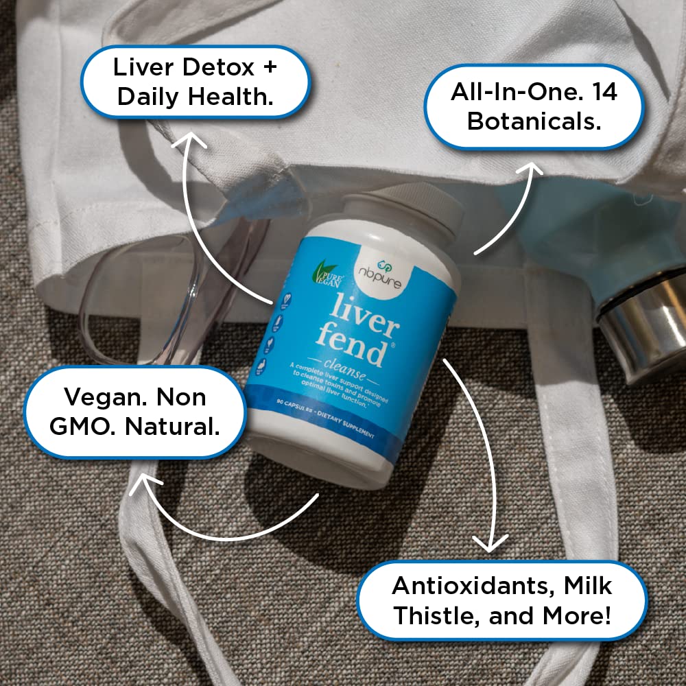 nbpure Liver Fend Liver Detox and Cleanse Milk Thistle and Liver Support Supplement Capsule, 90 Count