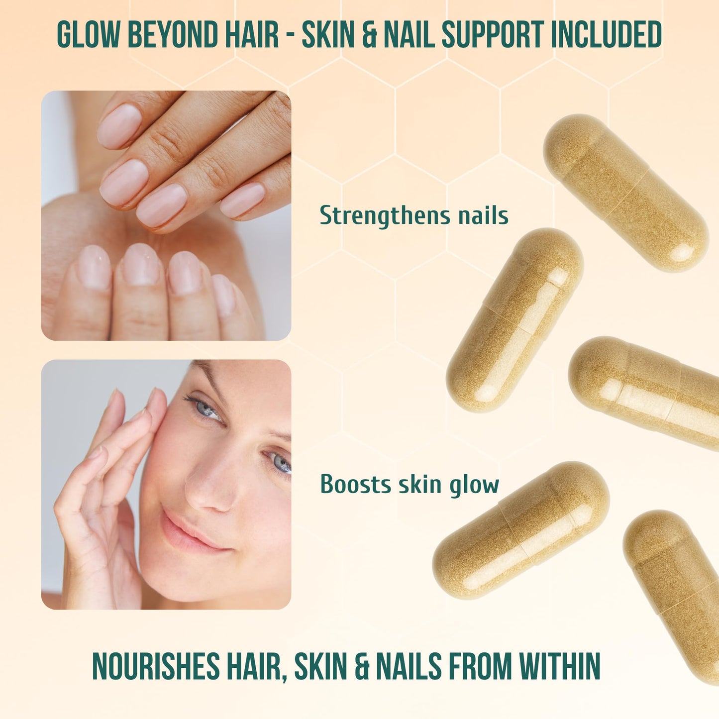 Project Anti-Aging Menopause Hair Don’t Care – Hair Growth Vitamins for Women 40+ to Support Thinning, Volume, Skin & Nails – 30 Capsules
