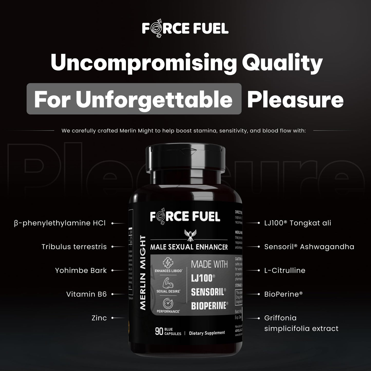 FORCE FUEL Sex Pills for Men Capsules 90 Count