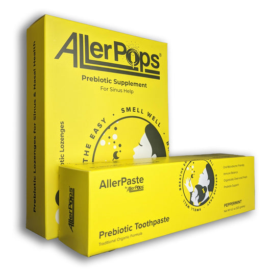 AllerPops Starter Kit Gummy Lozenges, 12 Gummies, AllerPaste Prebiotic Toothpaste, 1 Kit