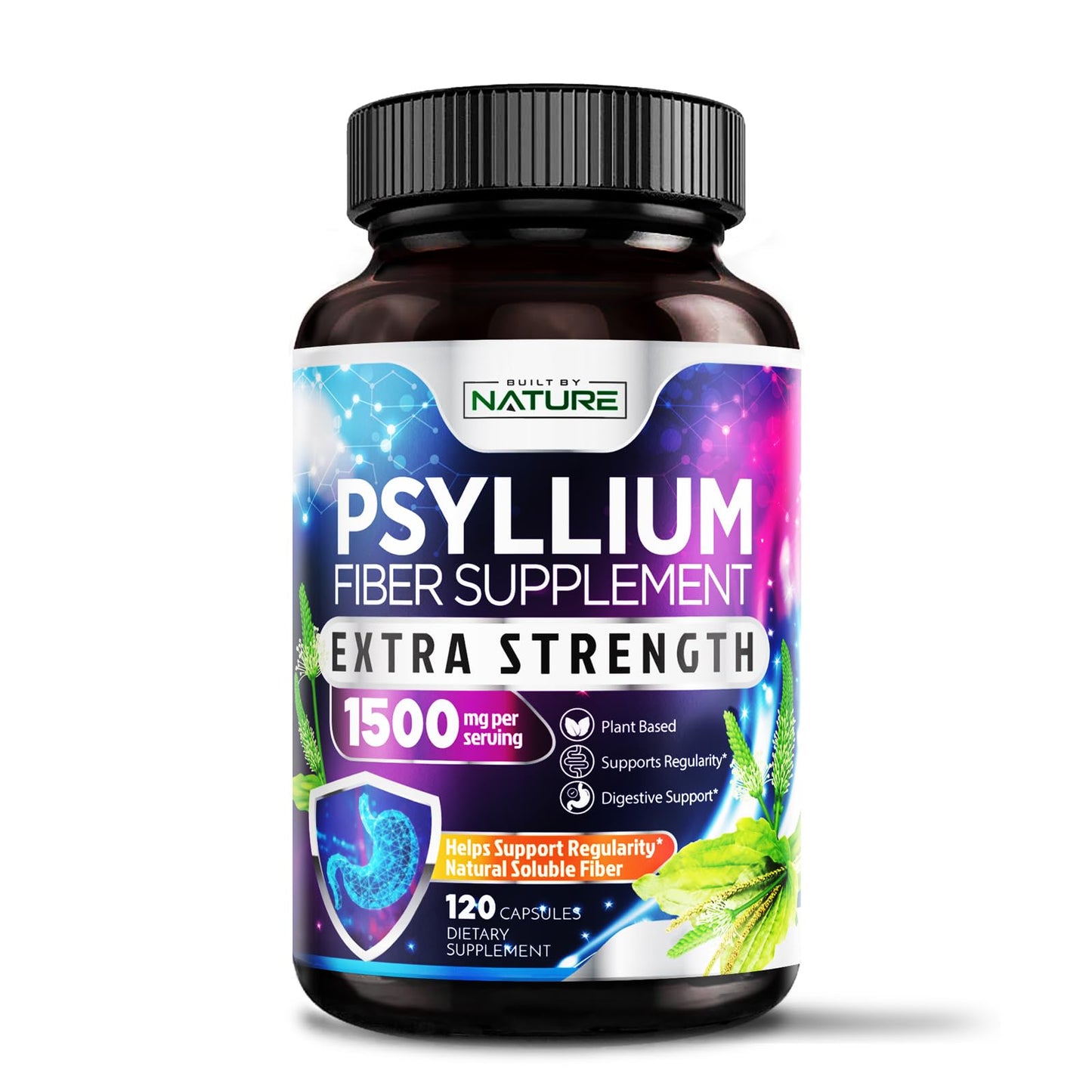 Built by Nature Psyllium Husk 120 Capsules