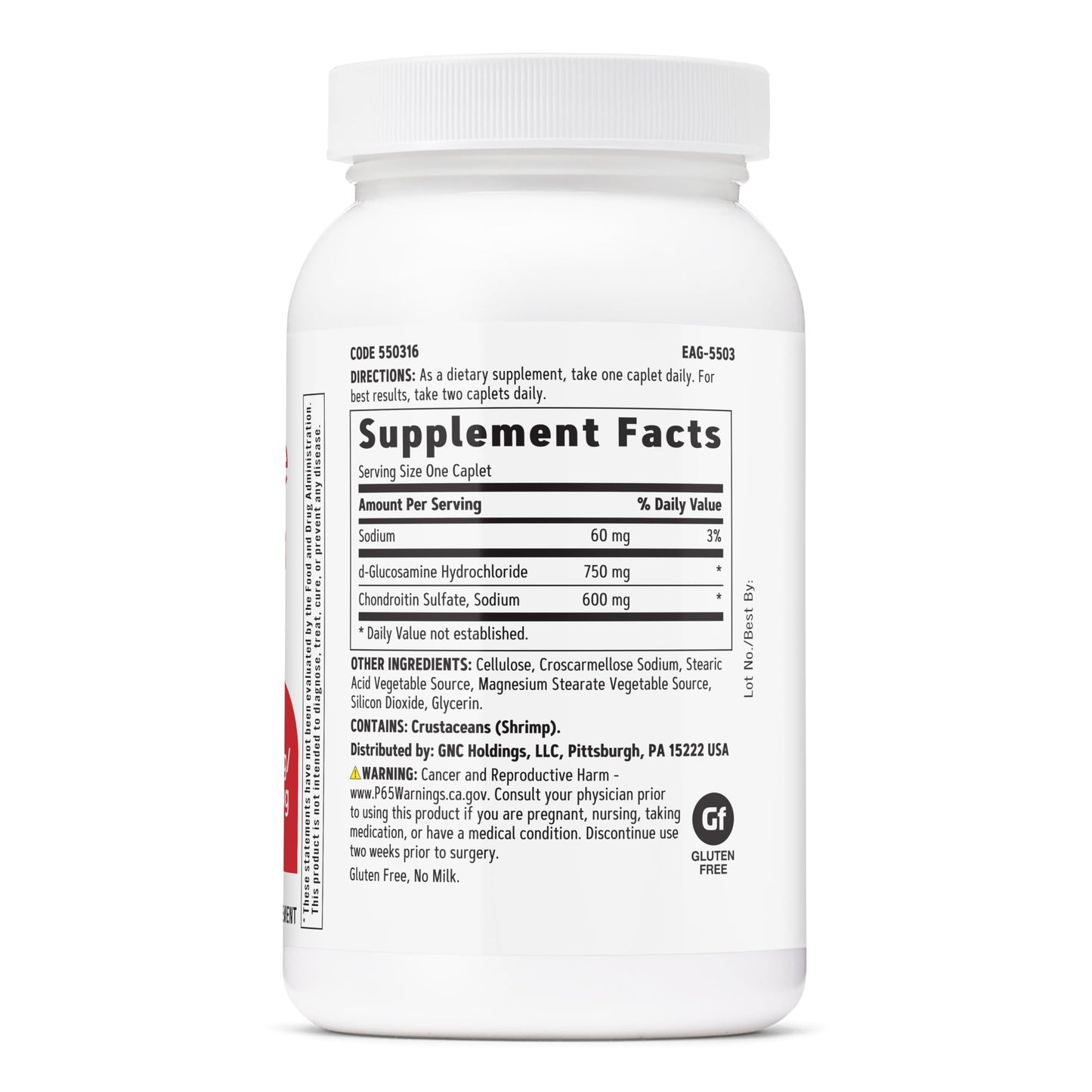 GNC Triple Strength Glucosamine Chondroitin Caplet 120 Count