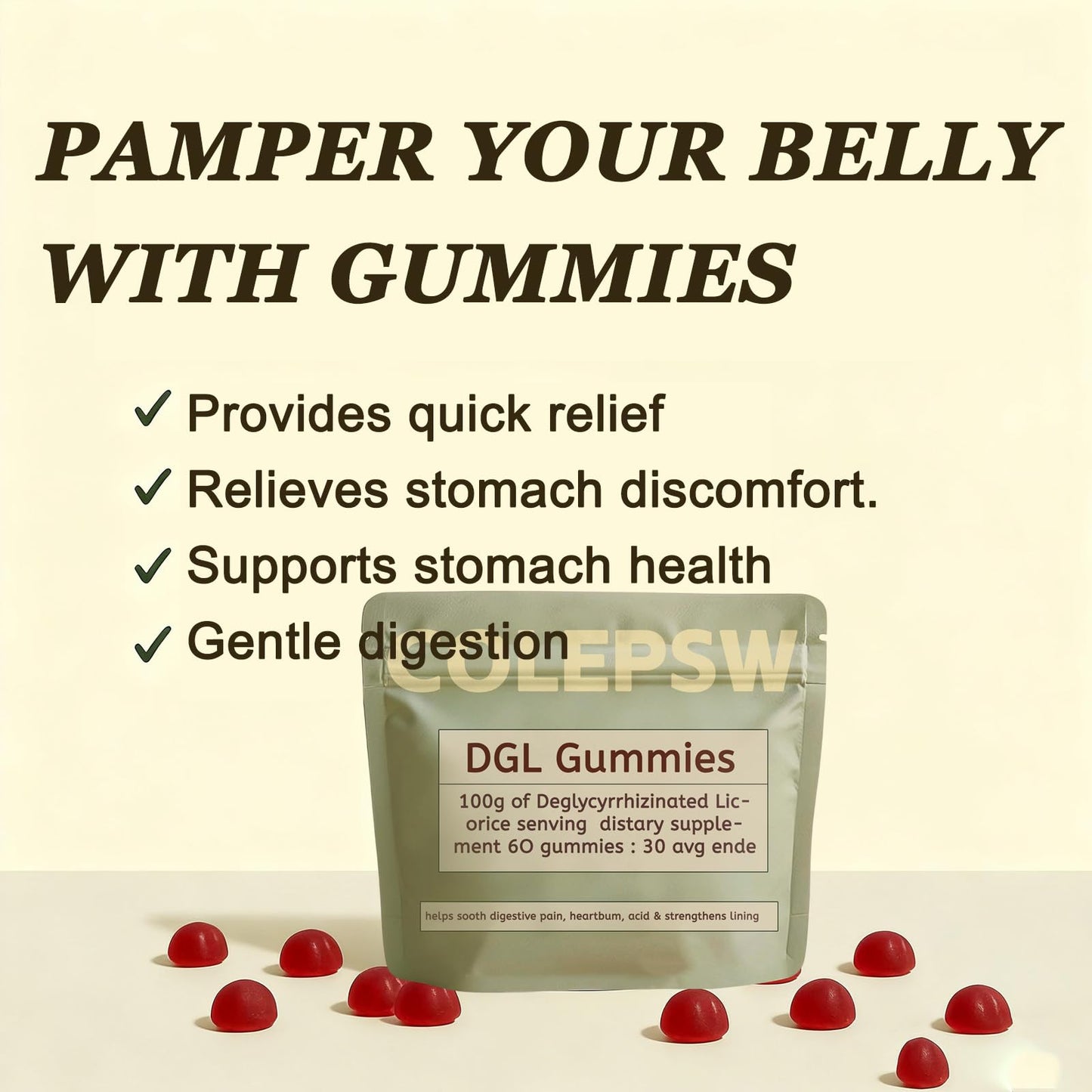 COLEPSW DGL Gummies 60 Gummies