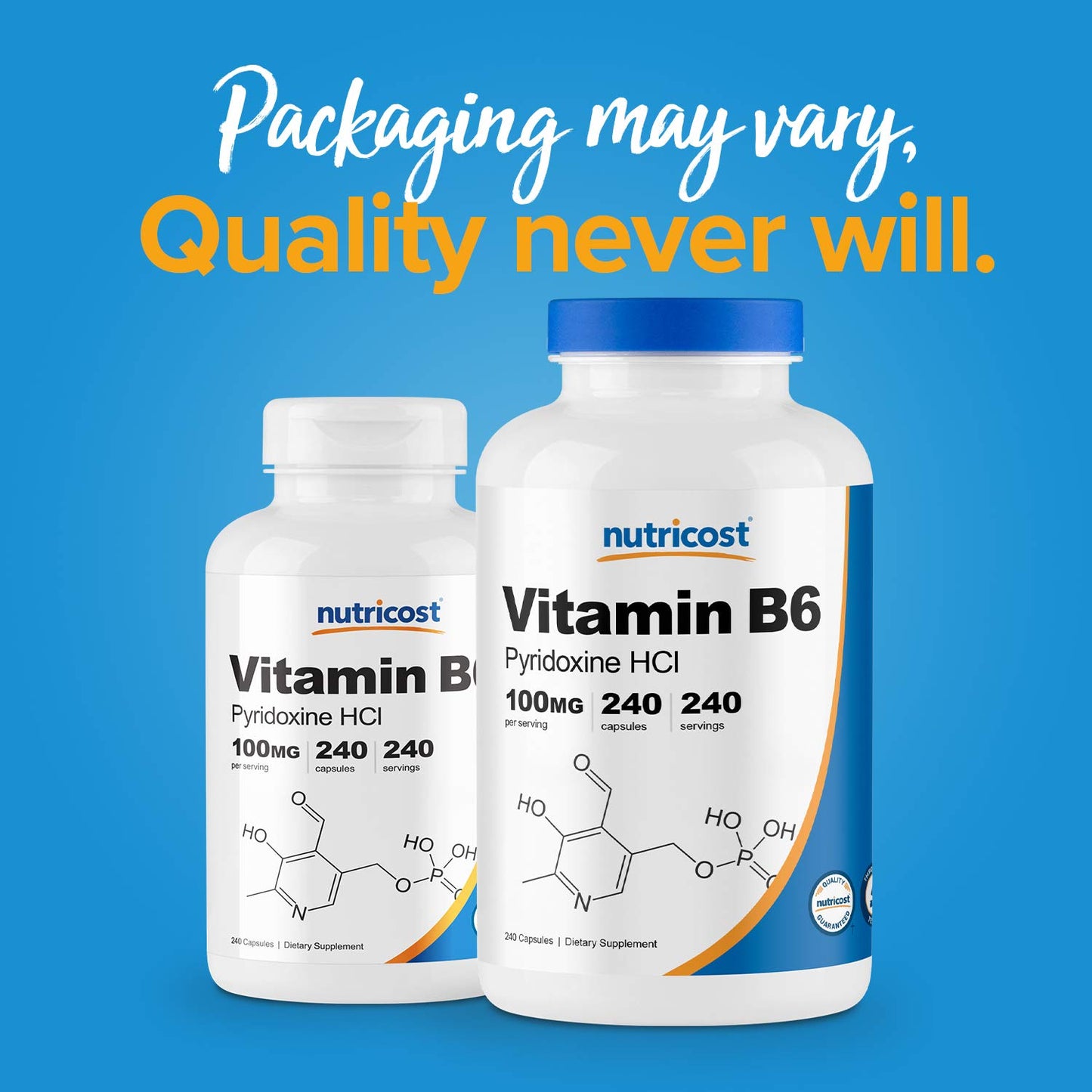 Nutricost Vitamin B6 (Pyridoxine HCl) 100mg Capsules, 3 Bottles
