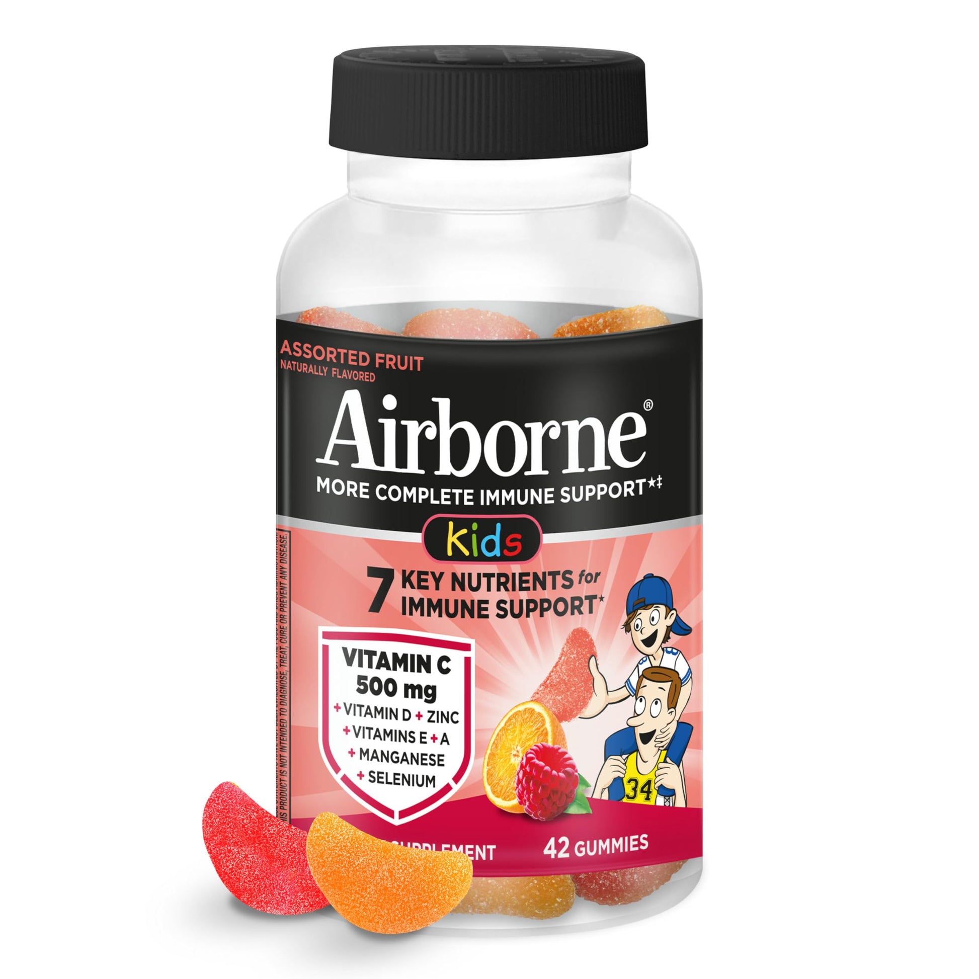 Airborne Kids Immune Support Gummies, 42 Count