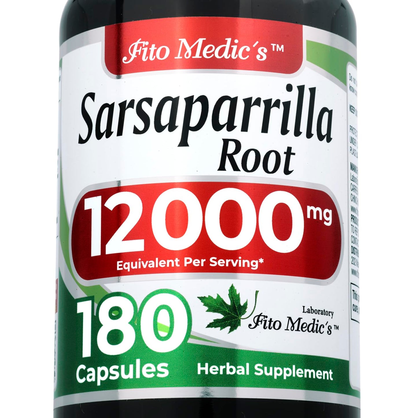 FITO MEDIC'S Sarsaparilla Root, 180 Capsules
