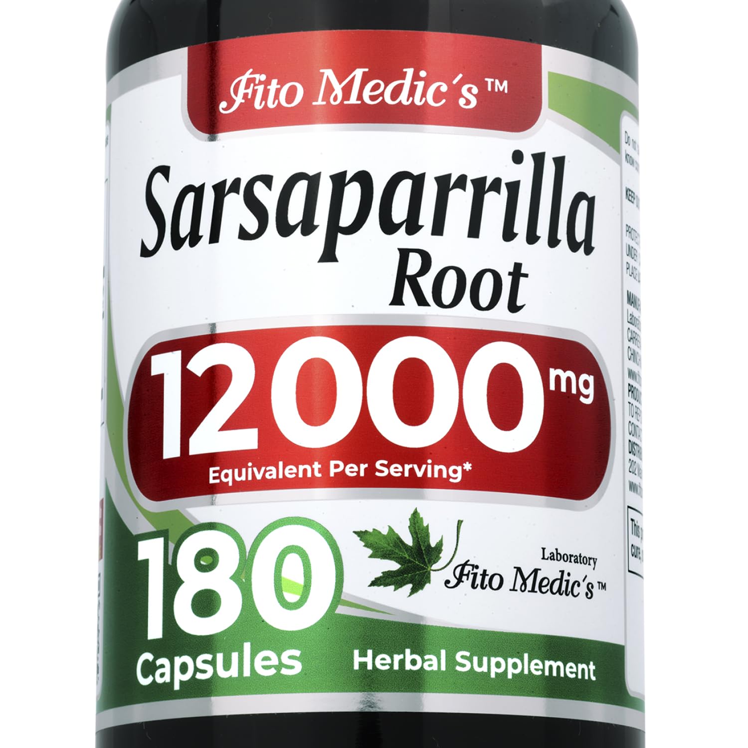 FITO MEDIC'S Sarsaparilla Root, 180 Capsules