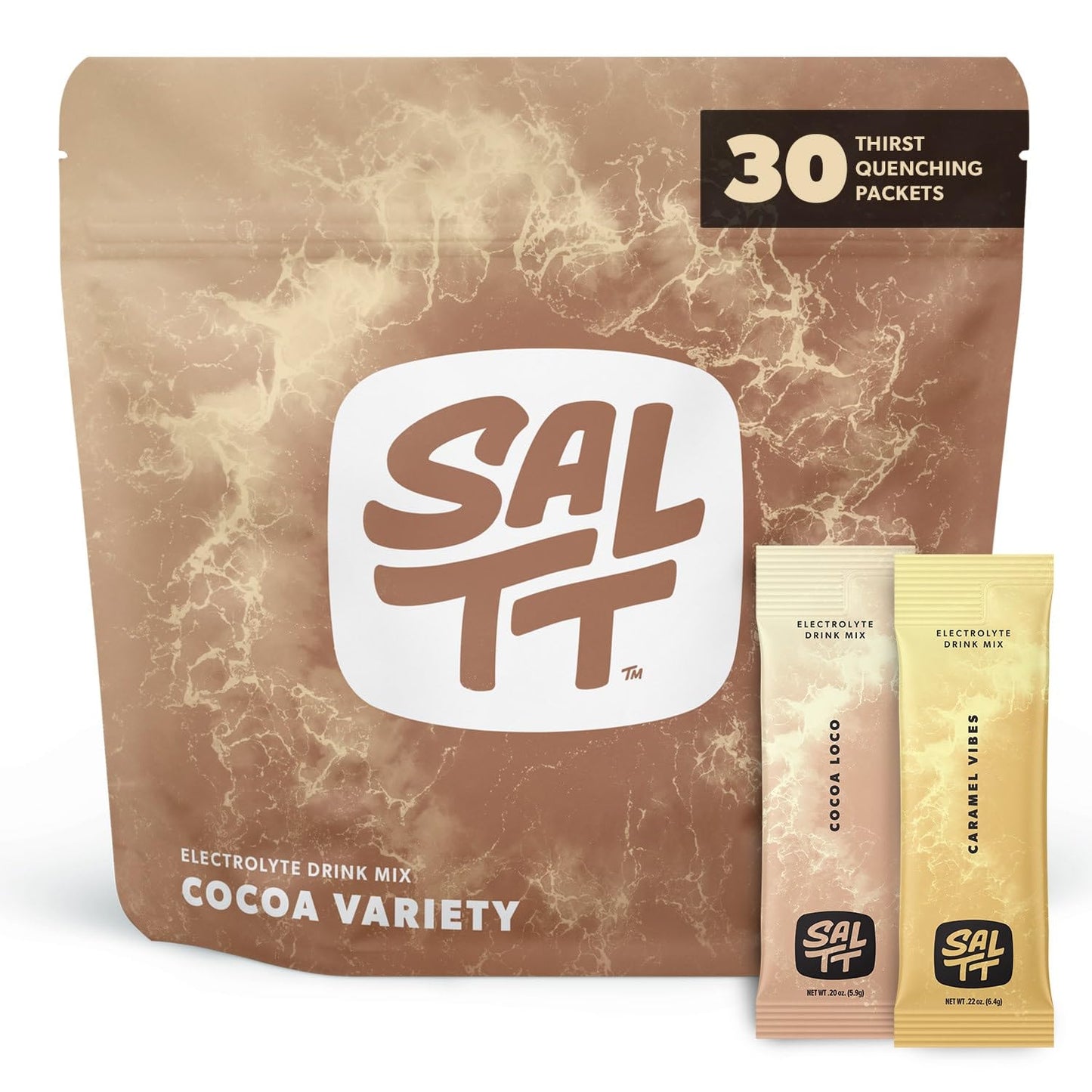 Keto Chow SALTT Electrolyte Packets Cocoa Variety Pack Powder Pack of 30
