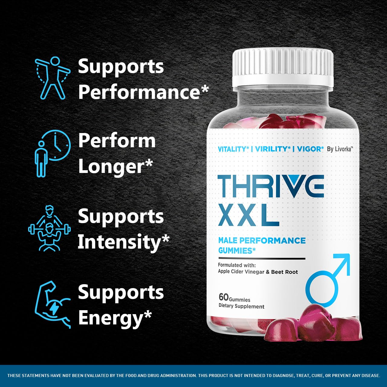 LIVORKA Thrive XXL Gummies 180 Gummies