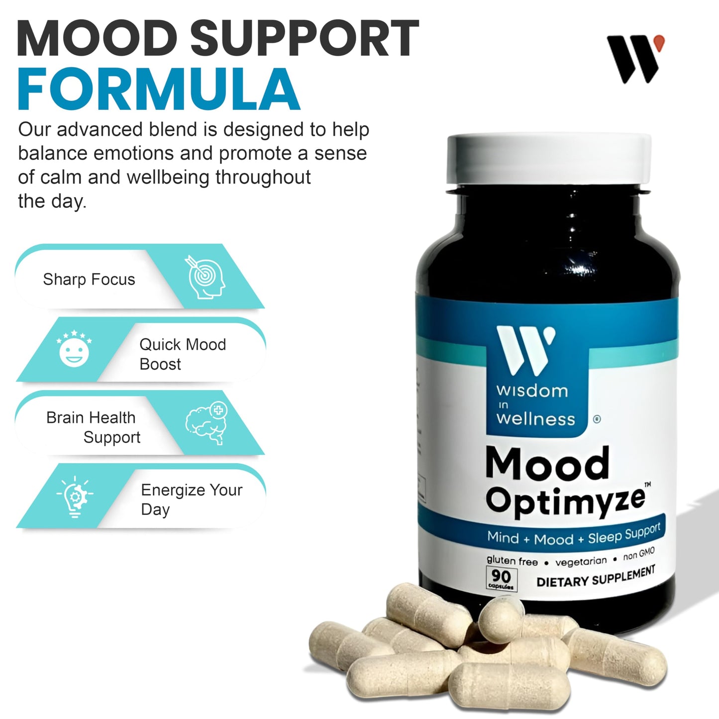 Wisdom In Wellness Mood Optimyze Capsules, 90 Count