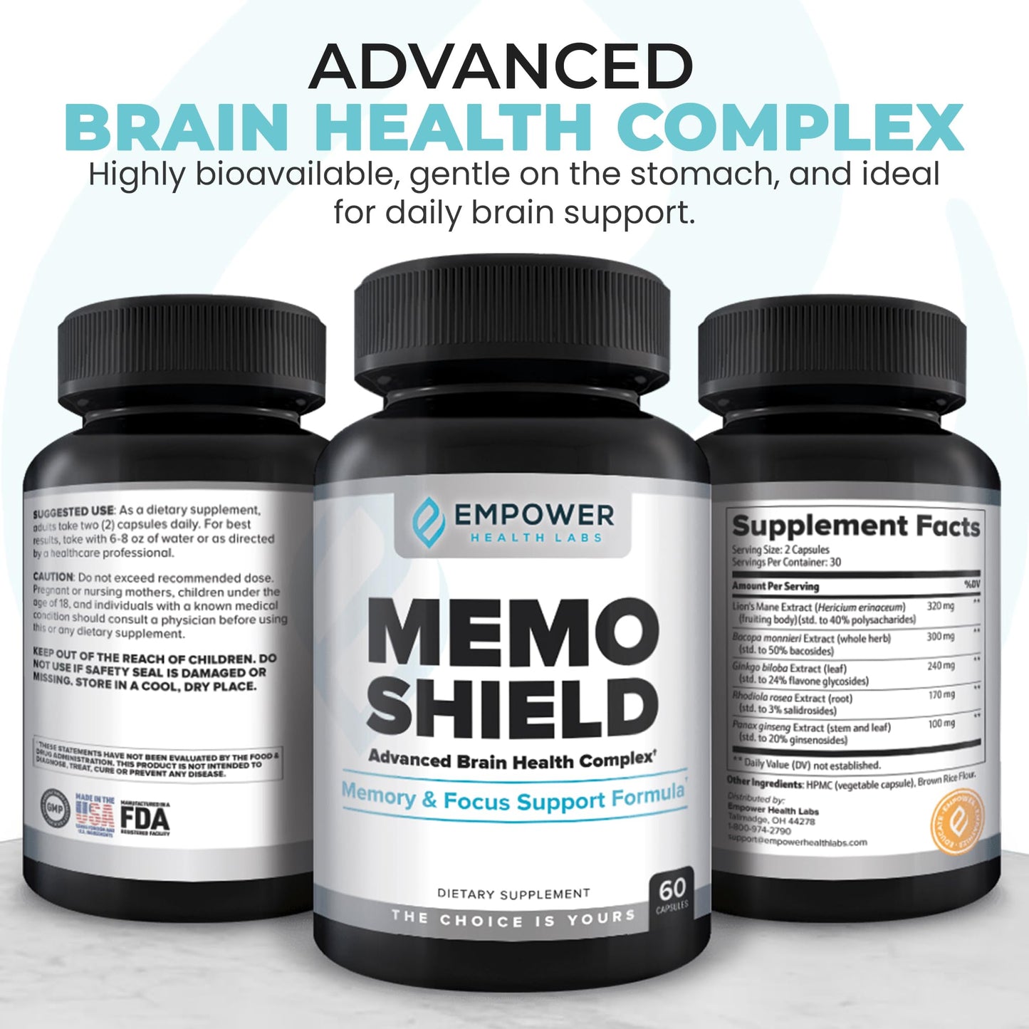 Empower Health Labs MemoShield Brain Health Supplement Capsule 1 Count