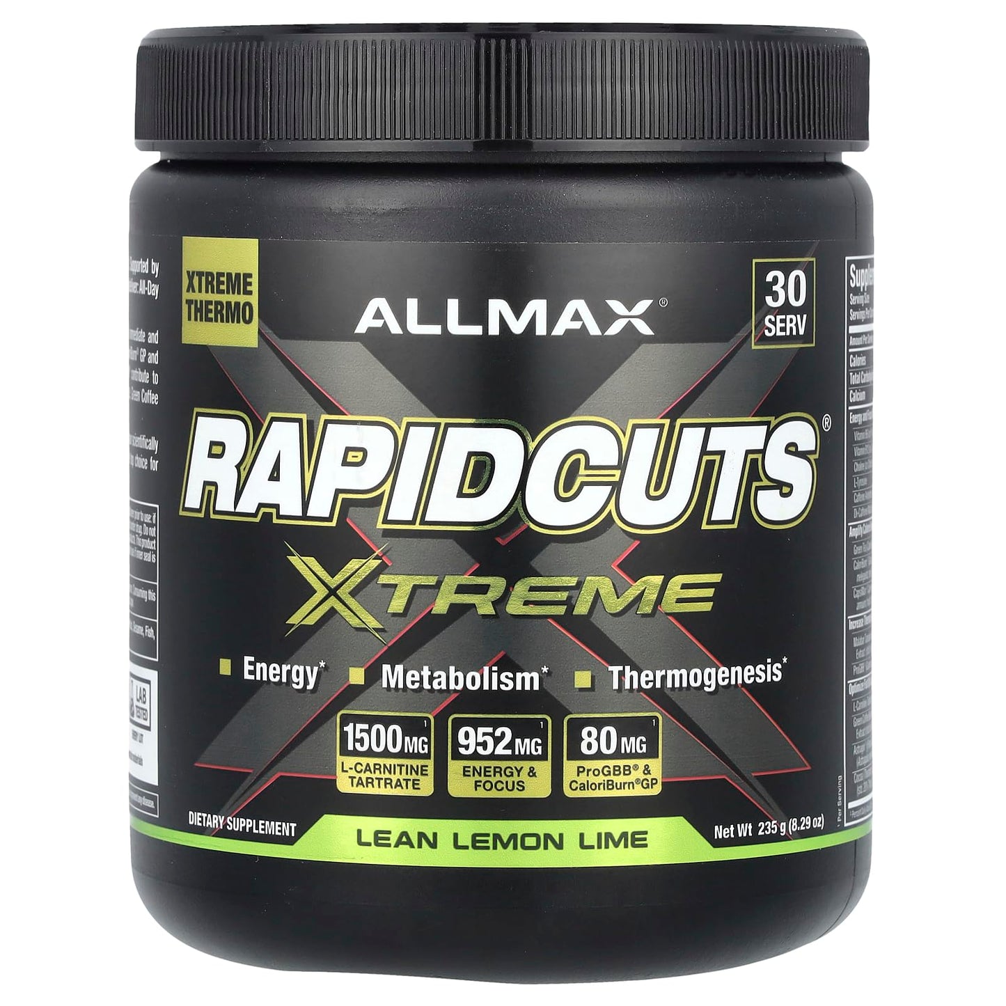 ALLMAX Rapidcuts Xtreme Powder Lean Lemon Lime 8.28 Ounce